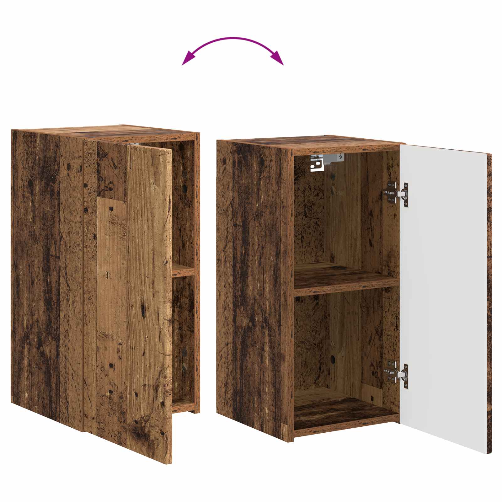 Set TV komoda Zidne 5 pcs Staro drvo Konstruirano drvo
