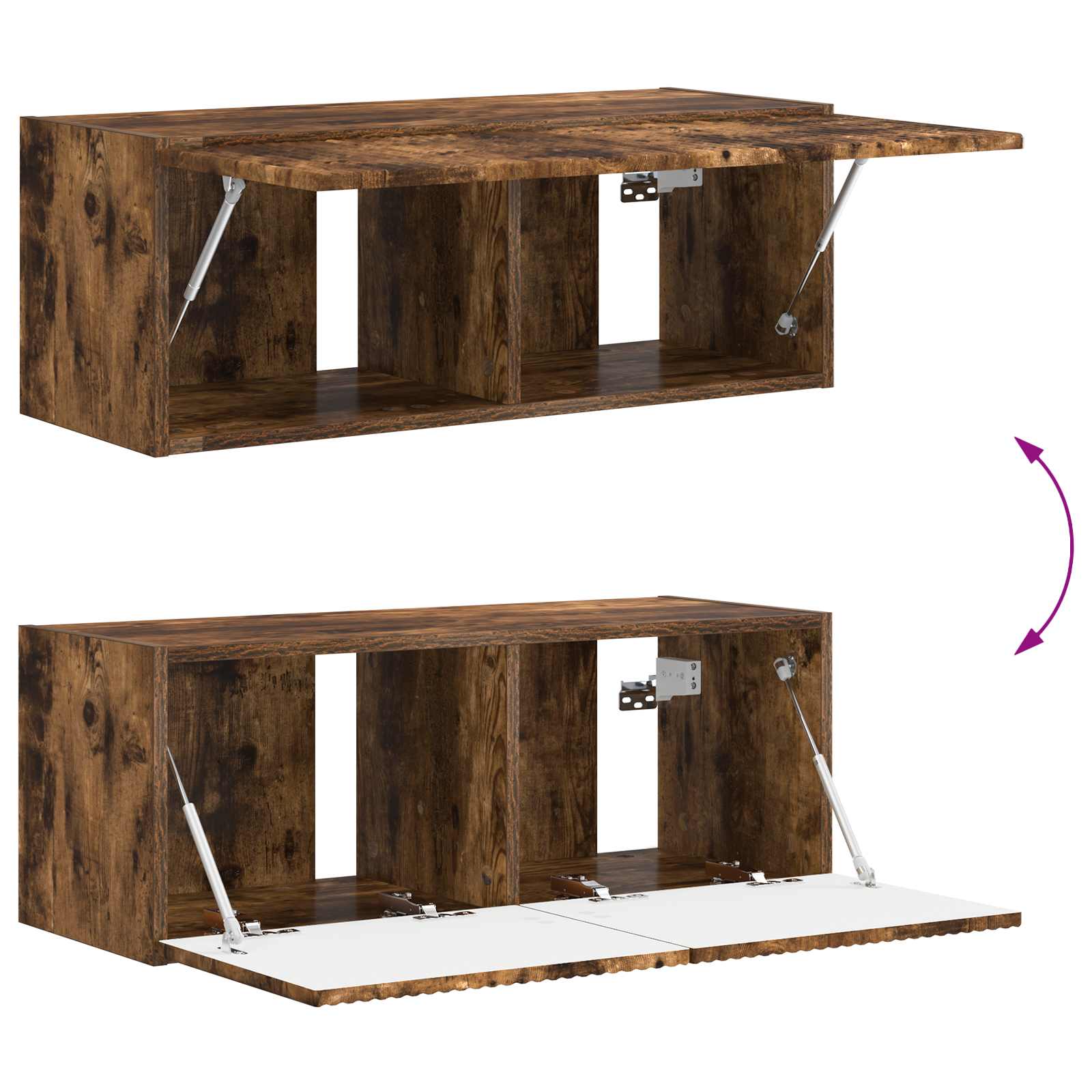 Set TV komoda Zidne 5 pcs Dimljeni hrast Konstruirano drvo