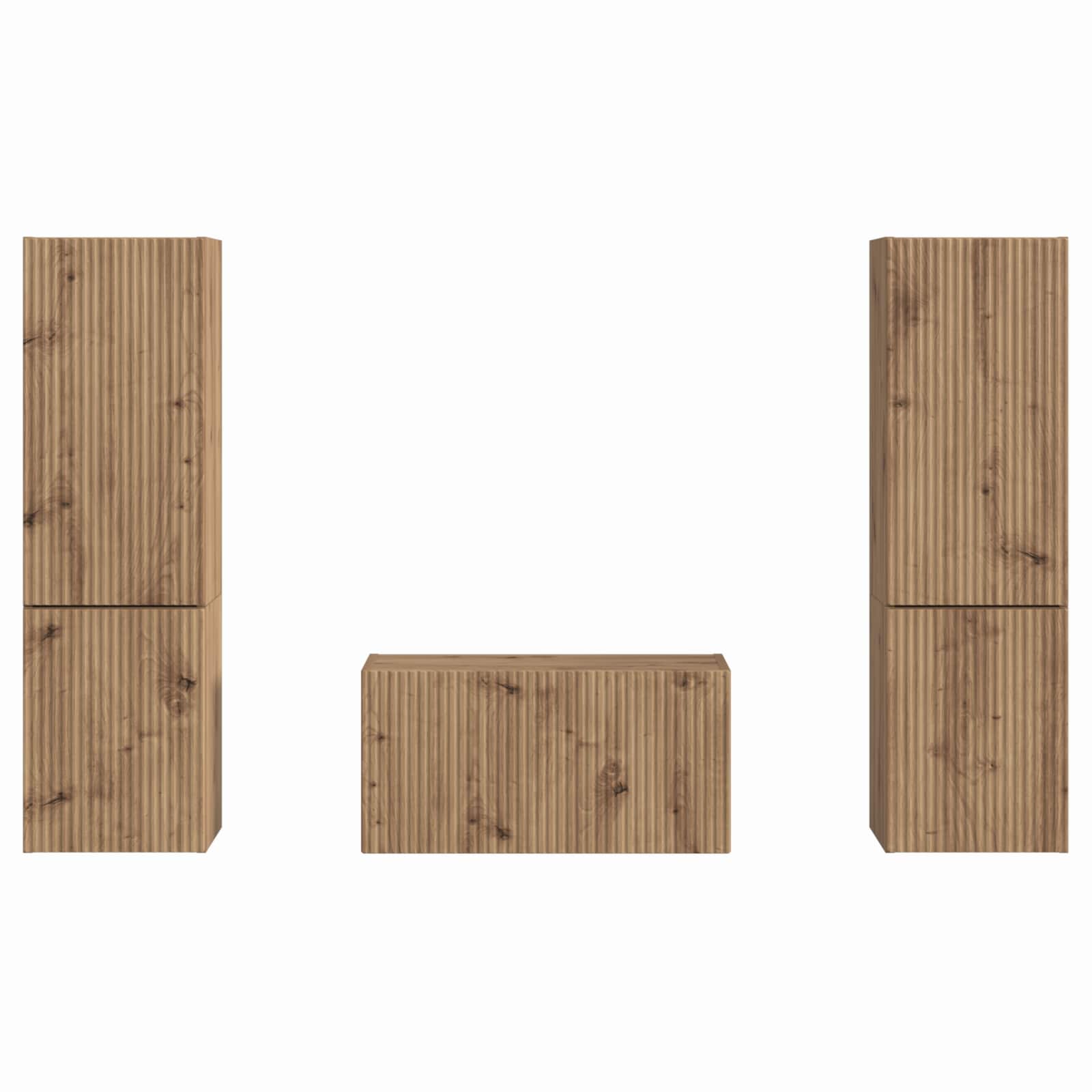 Set TV komoda 5 pcs Umjetnički hrast Konstruirano drvo