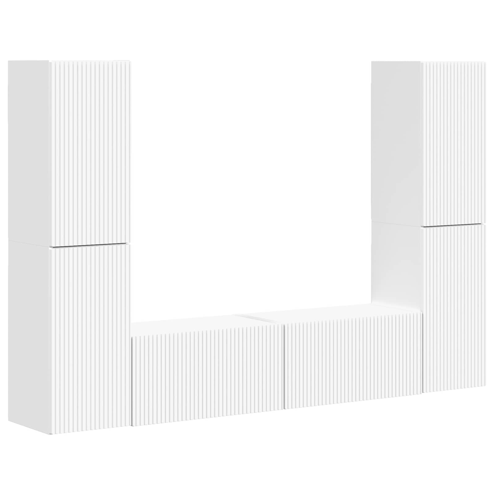 Set TV komoda 6 pcs Bijelo Konstruirano drvo