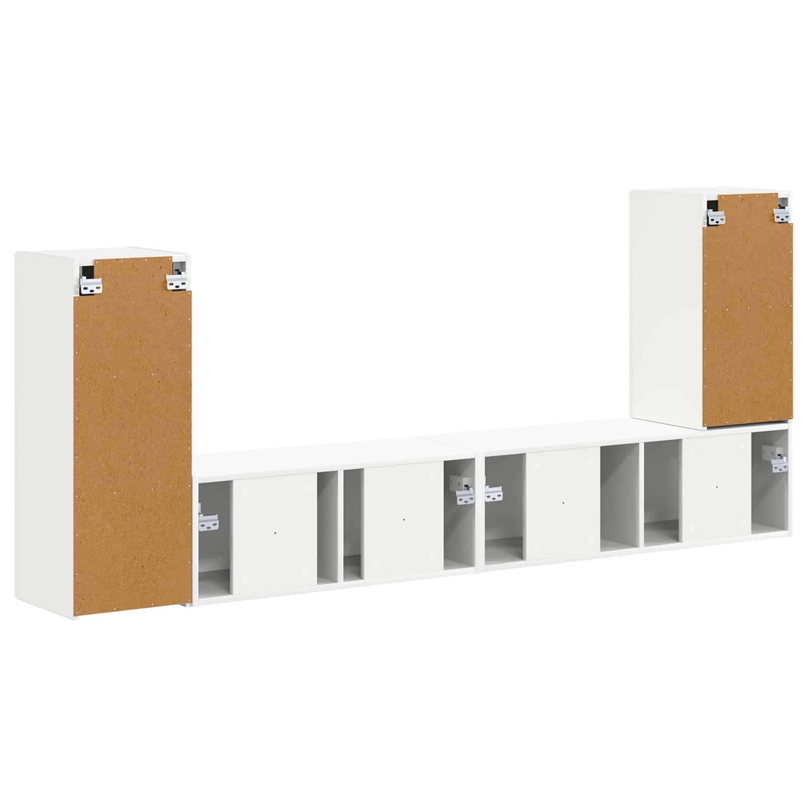 Set TV komoda 4 pcs Bijelo Konstruirano drvo
