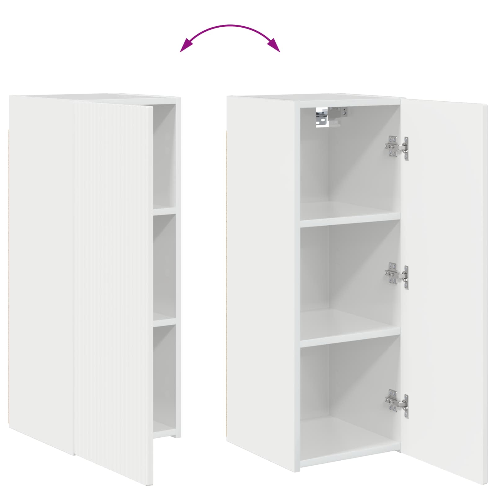 Set TV komoda 4 pcs Visoki sjaj bijela Konstruirano drvo
