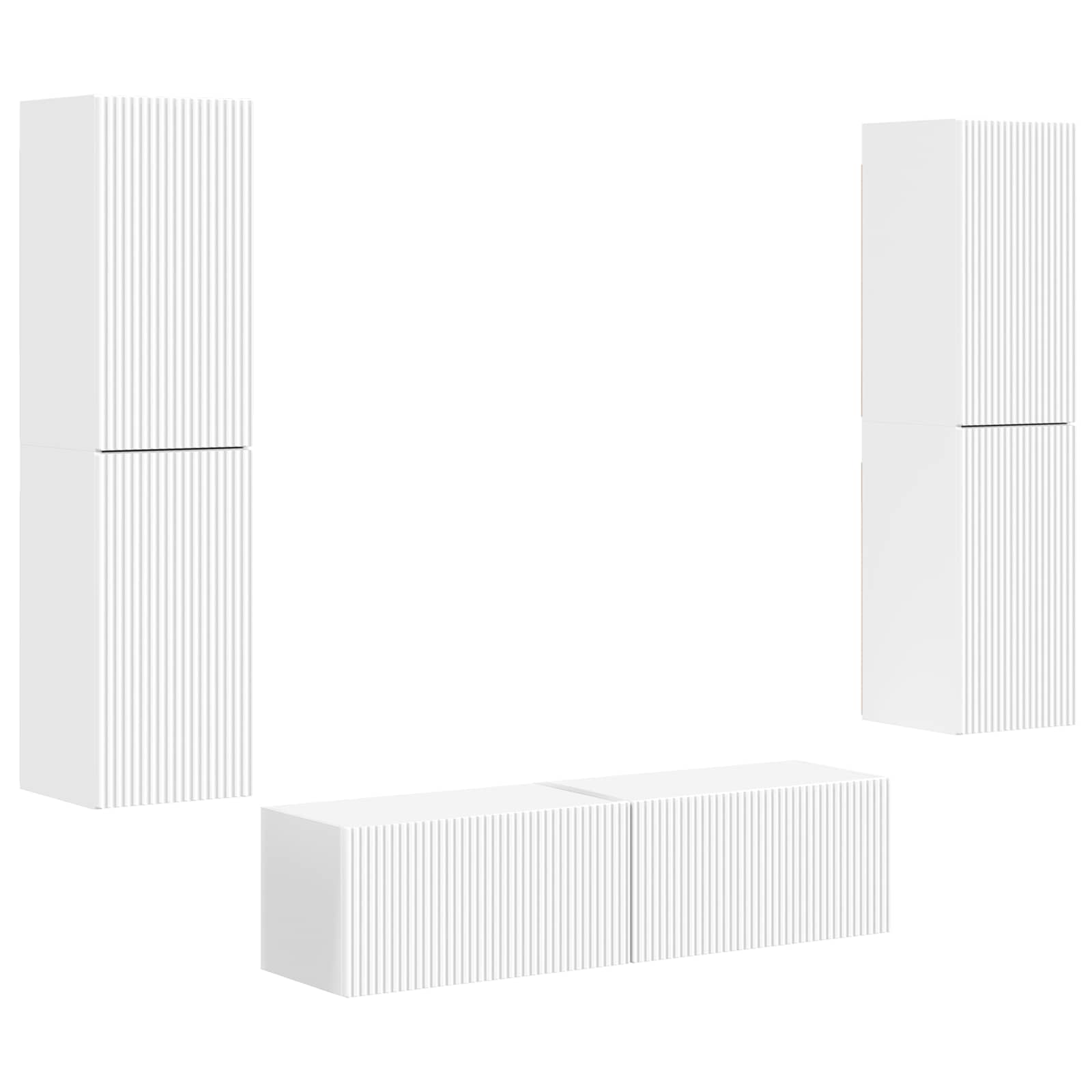 Set TV komoda 6 pcs Bijelo Konstruirano drvo