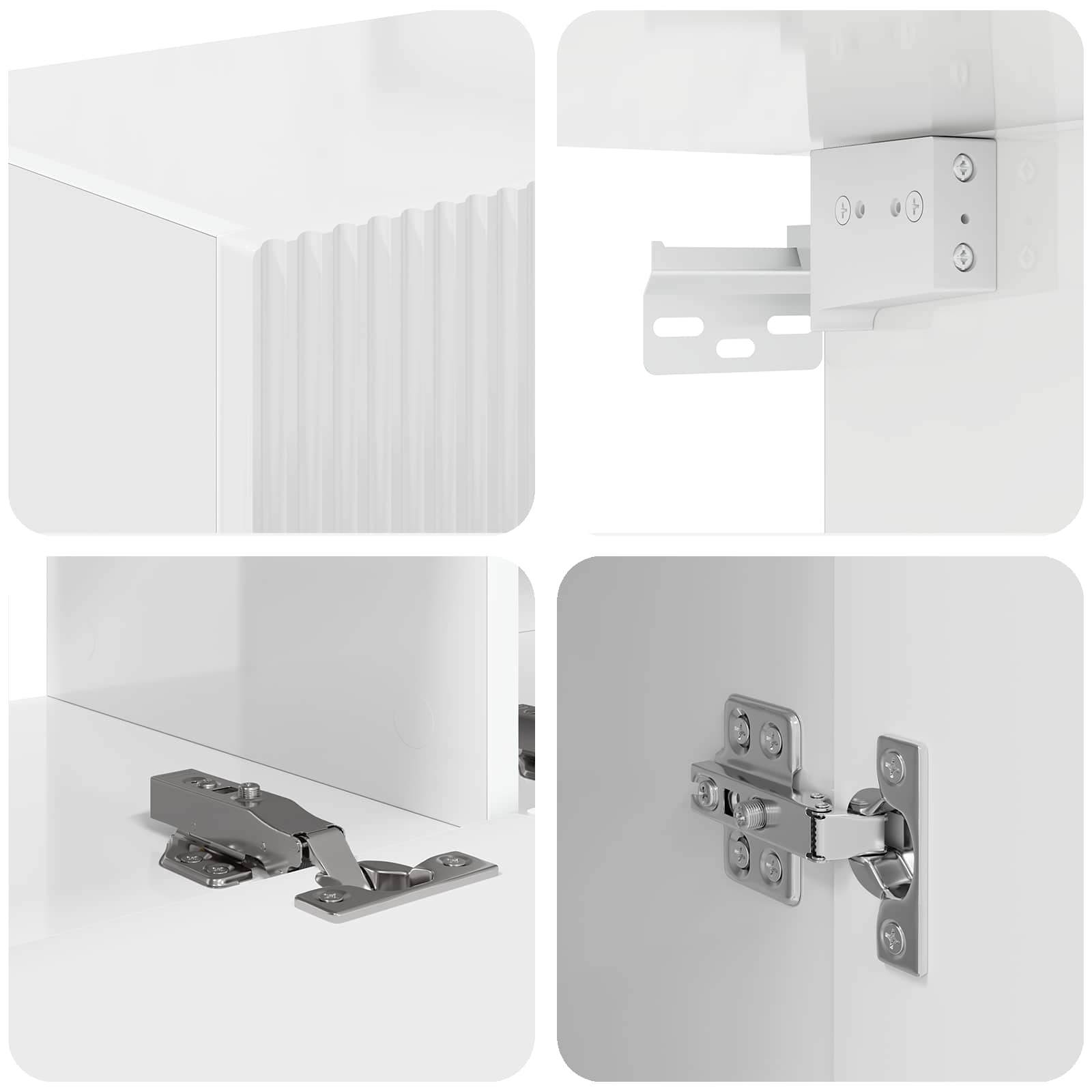 TV ormar 8 pcs Visoki sjaj bijela