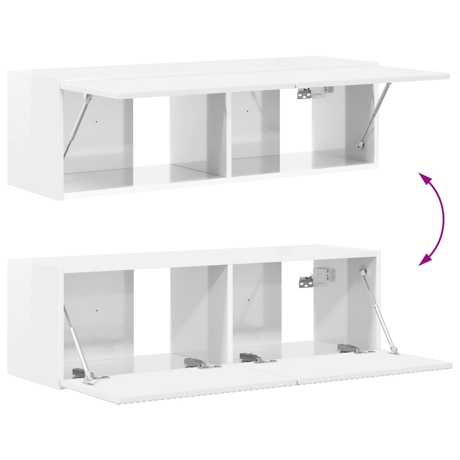 TV ormar 8 pcs Visoki sjaj bijela