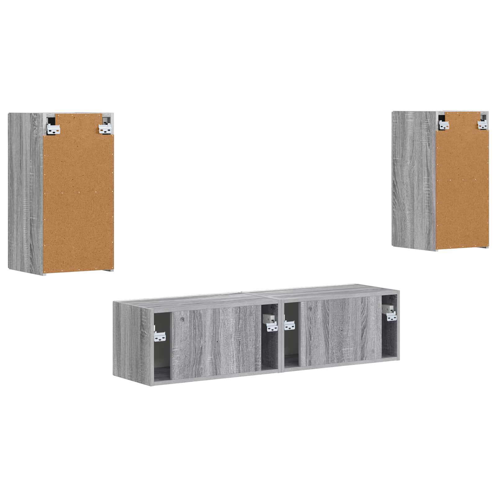 Set TV komoda 4 pcs Siva Sonoma Konstruirano drvo