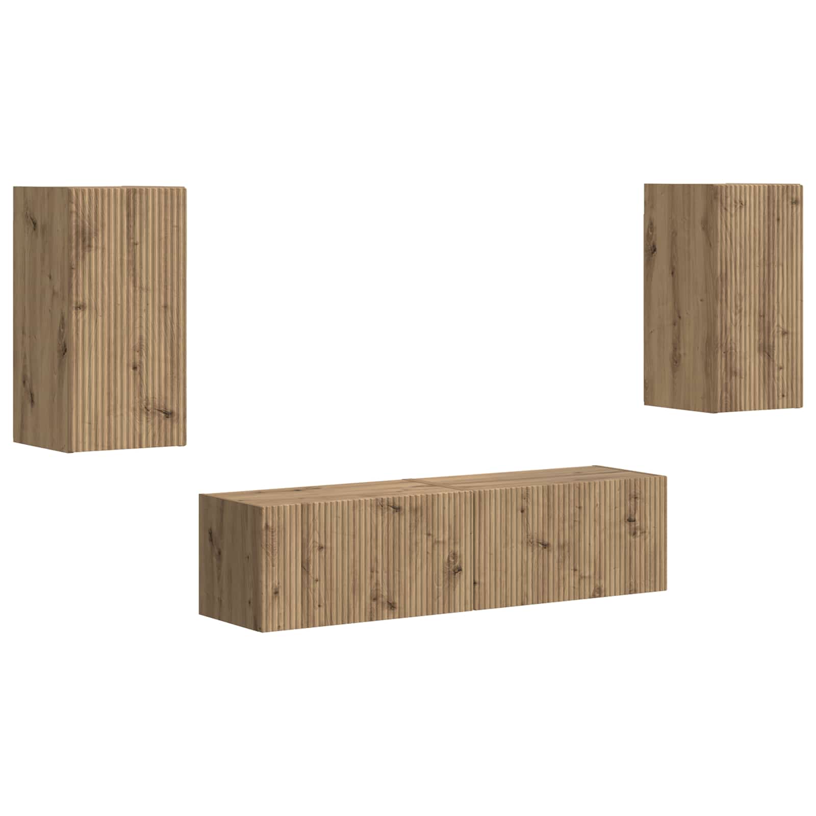 Set TV komoda 4 pcs Umjetnički hrast Konstruirano drvo