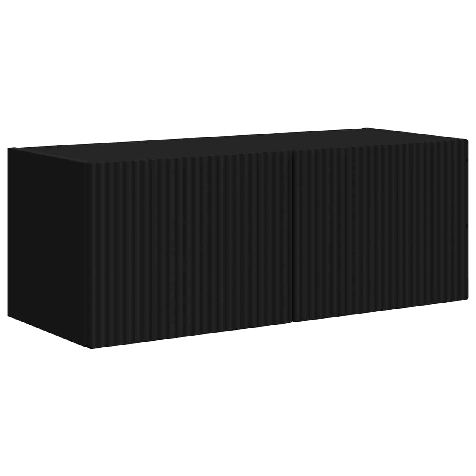 Set TV komoda 4 pcs Crna Konstruirano drvo