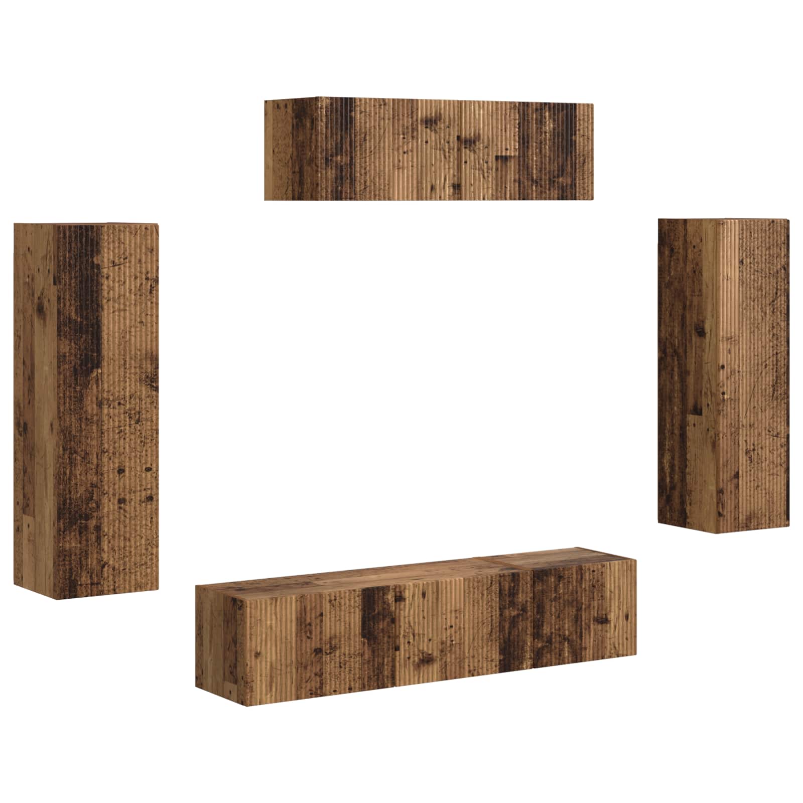 TV ormar 5 pcs Staro drvo
