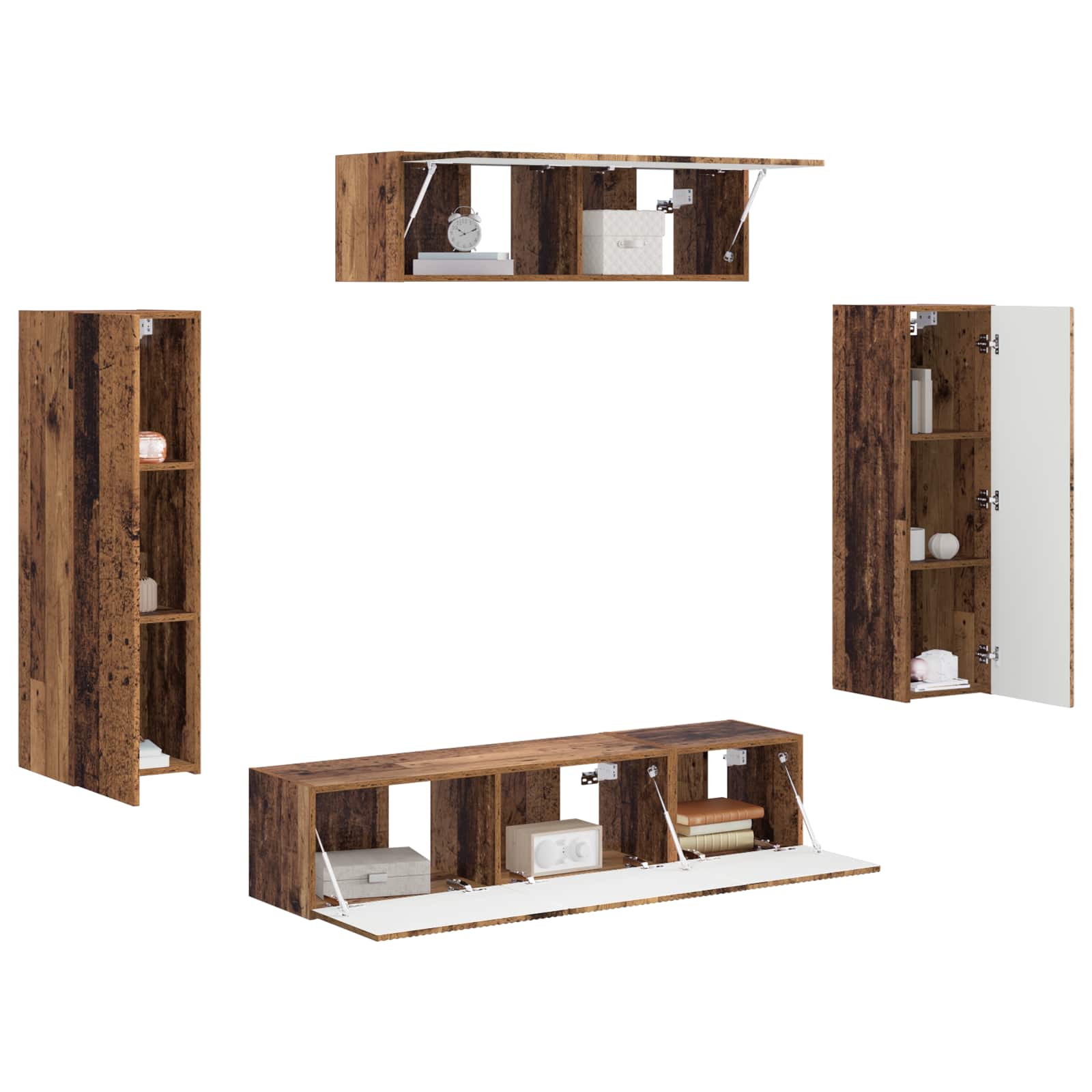 TV ormar 5 pcs Staro drvo