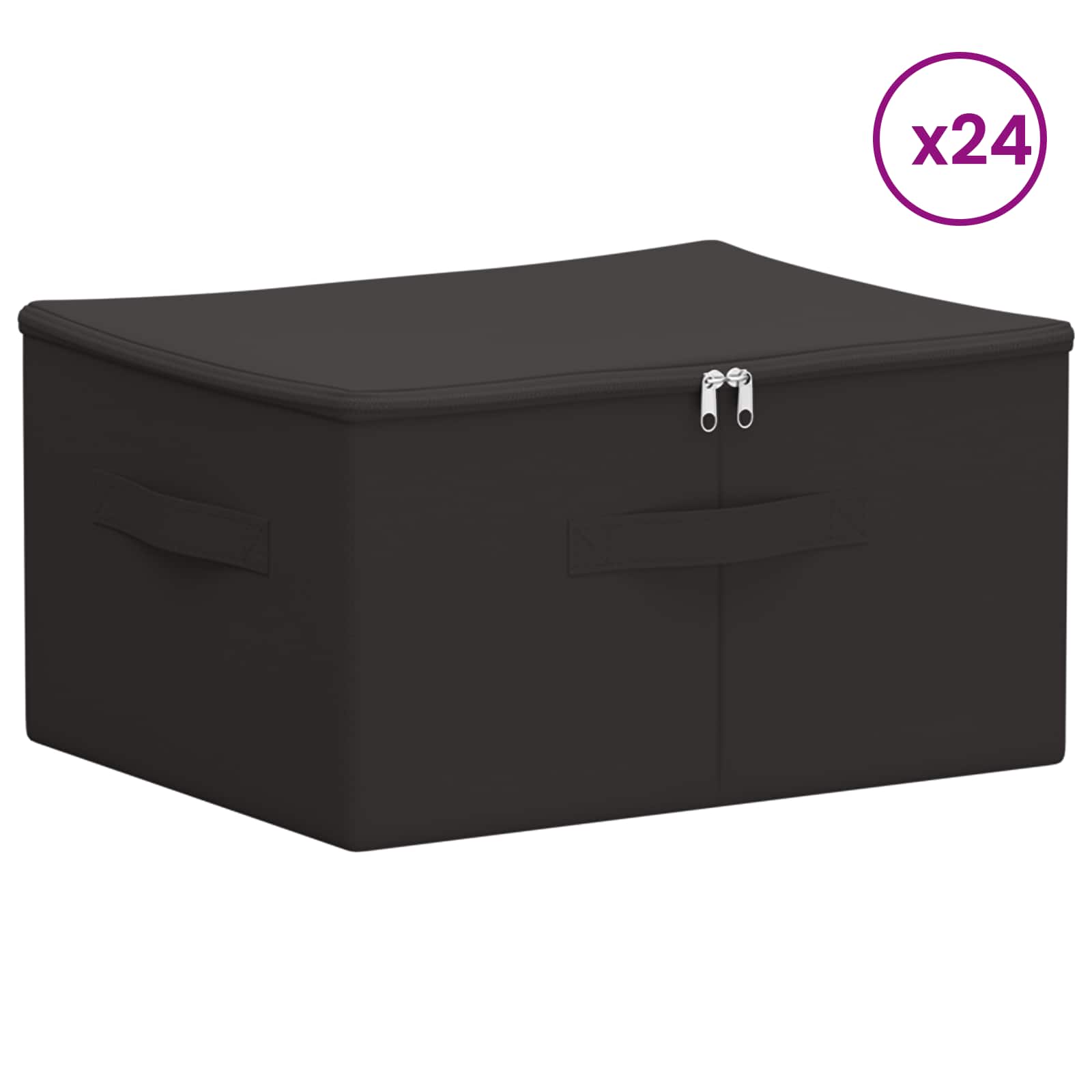 Kutija za spremanje 24 pcs Antracit 43 x 34 x 23 cm