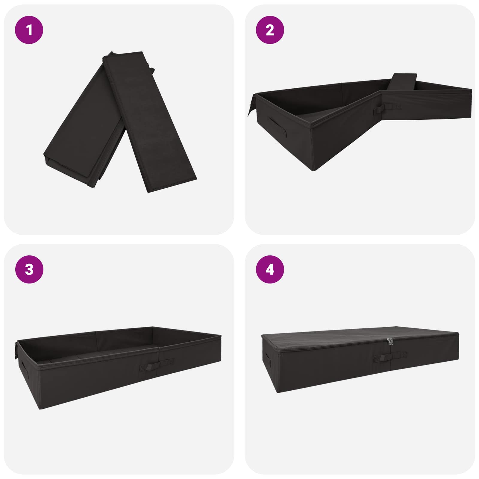 Kutija za spremanje 24 pcs Antracit 90 x 48 x 15 cm
