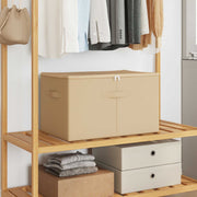 Kutija za spremanje 2 pcs Krem 55 x 35 x 32 cm Netkana tkanina