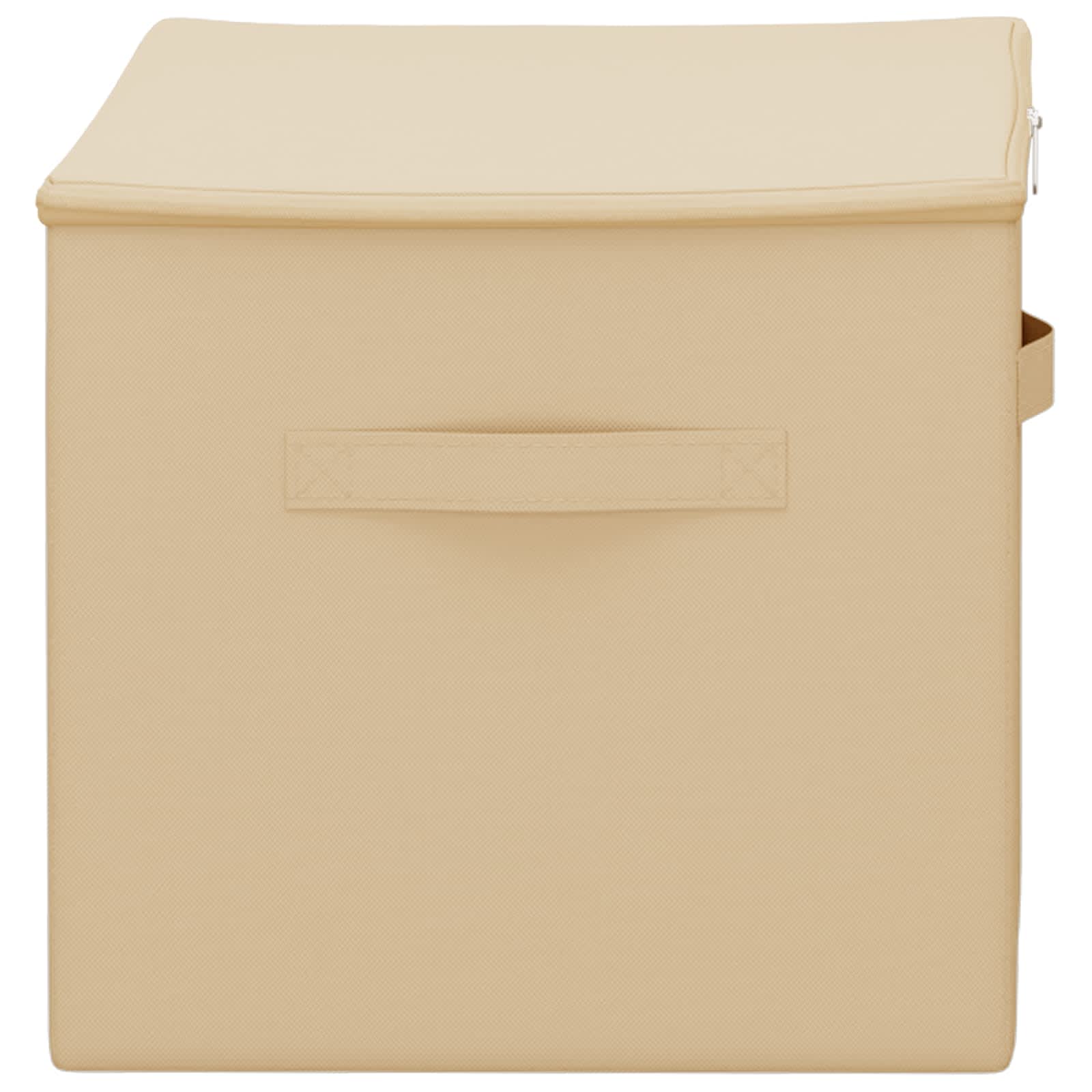 Kutija za spremanje 2 pcs Krem 55 x 35 x 32 cm Netkana tkanina