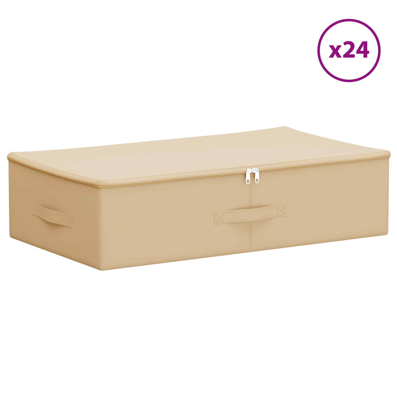 Kutija za spremanje 24 pcs Krem 70 x 40 x 18 cm Netkana tkanina