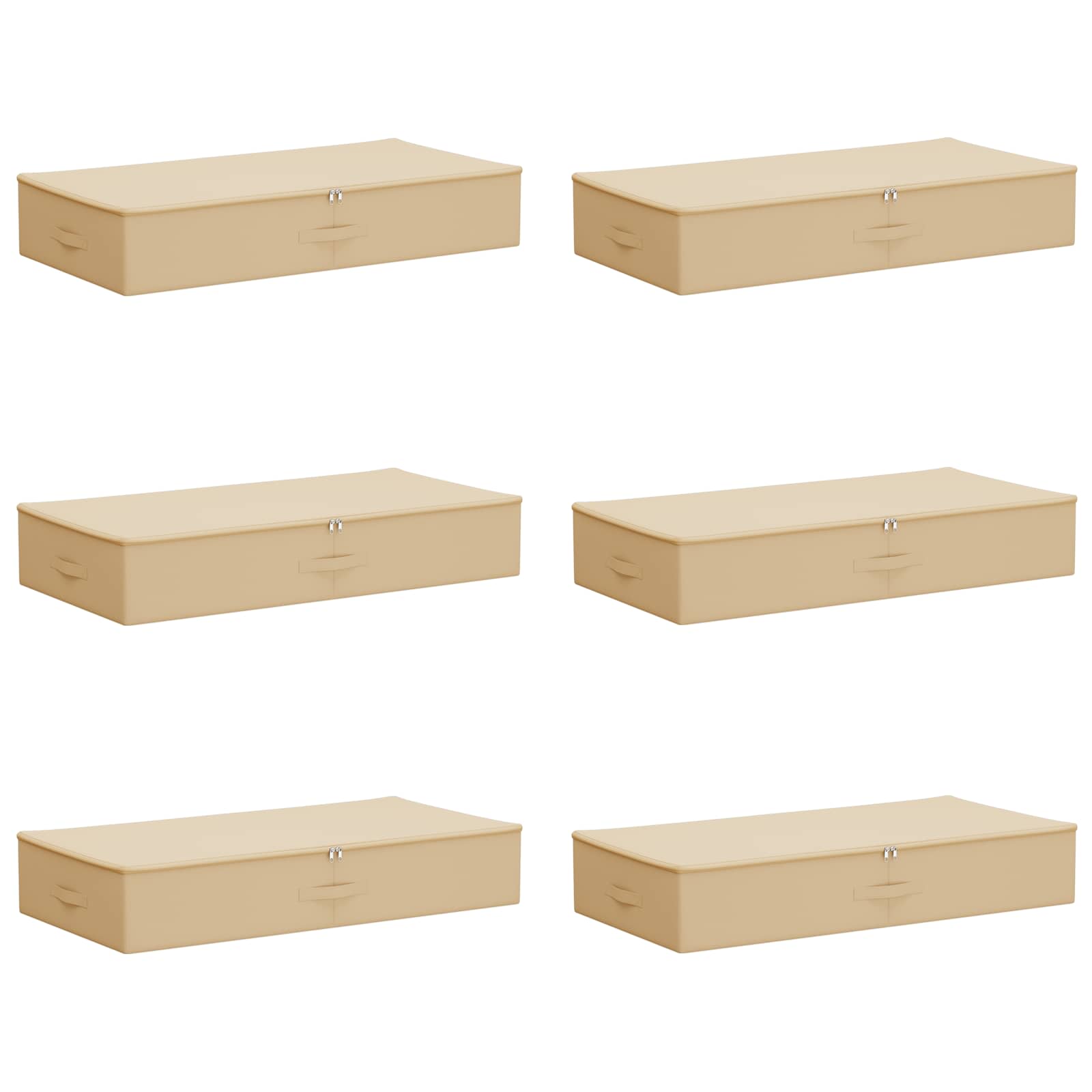 Kutija za spremanje 6 pcs Krem 100 x 50 x 18 cm Netkana tkanina