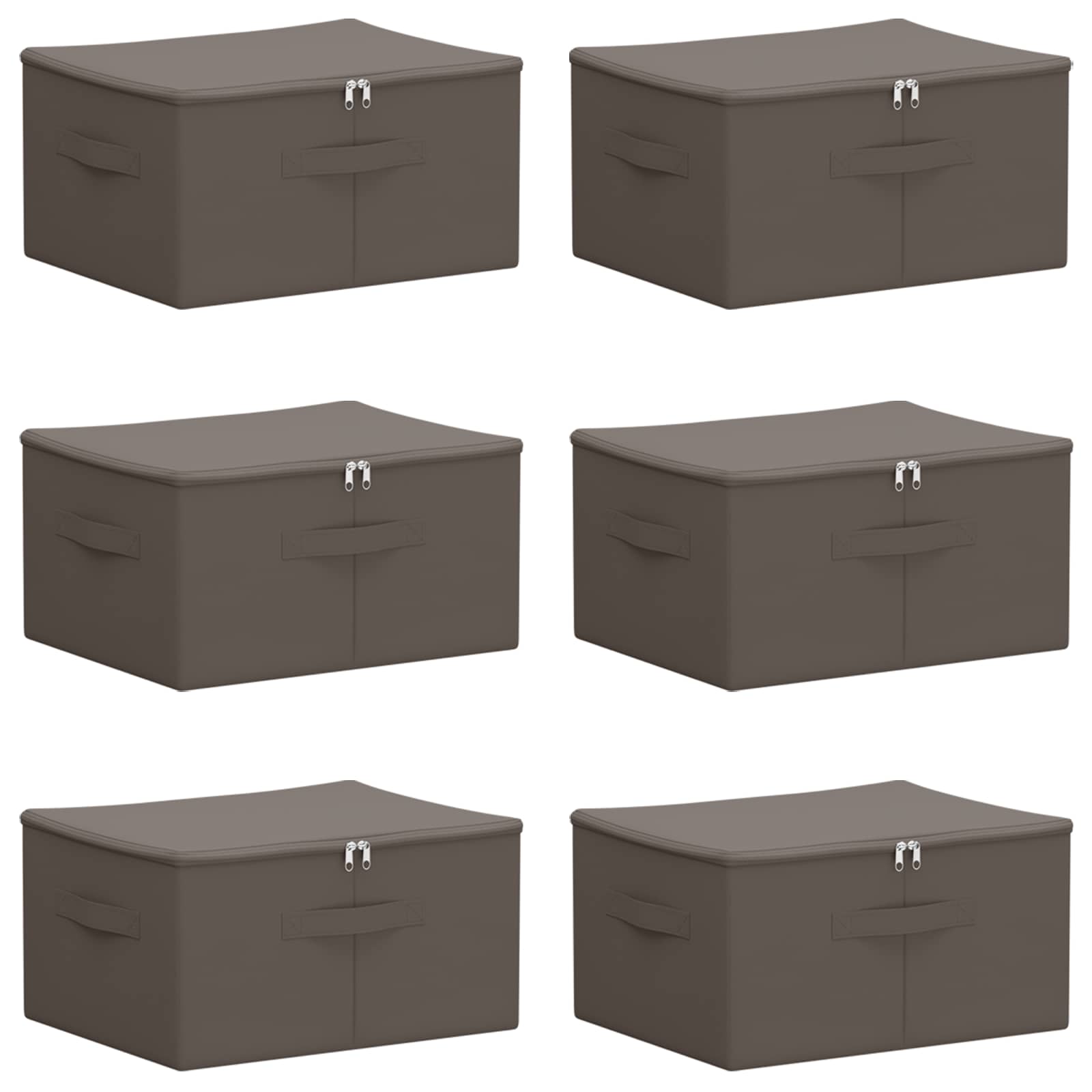 Kutija za spremanje 6 pcs Siva 43 x 34 x 23 cm Netkana tkanina
