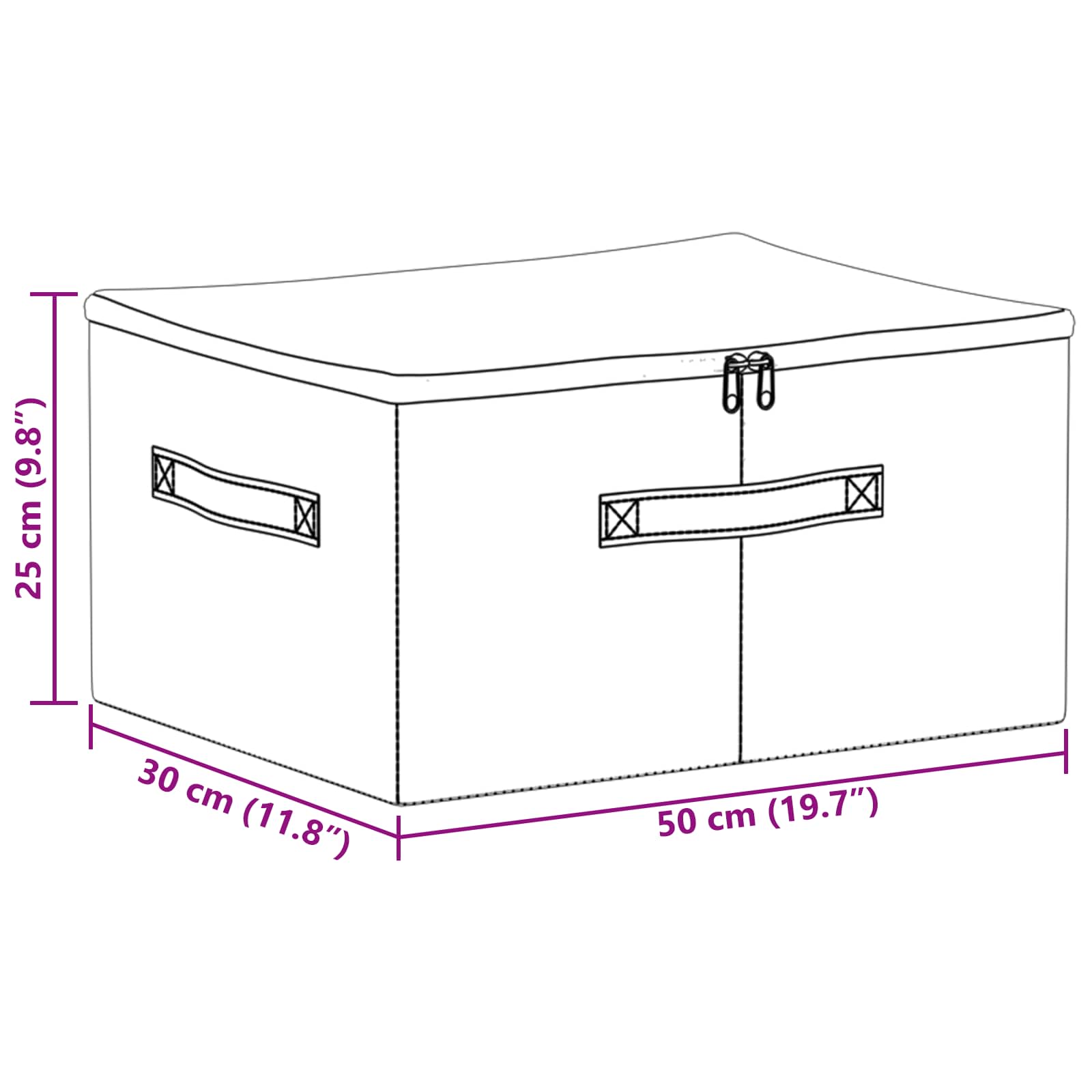 Kutija za spremanje 24 pcs Siva 50 x 30 x 25 cm Netkana tkanina