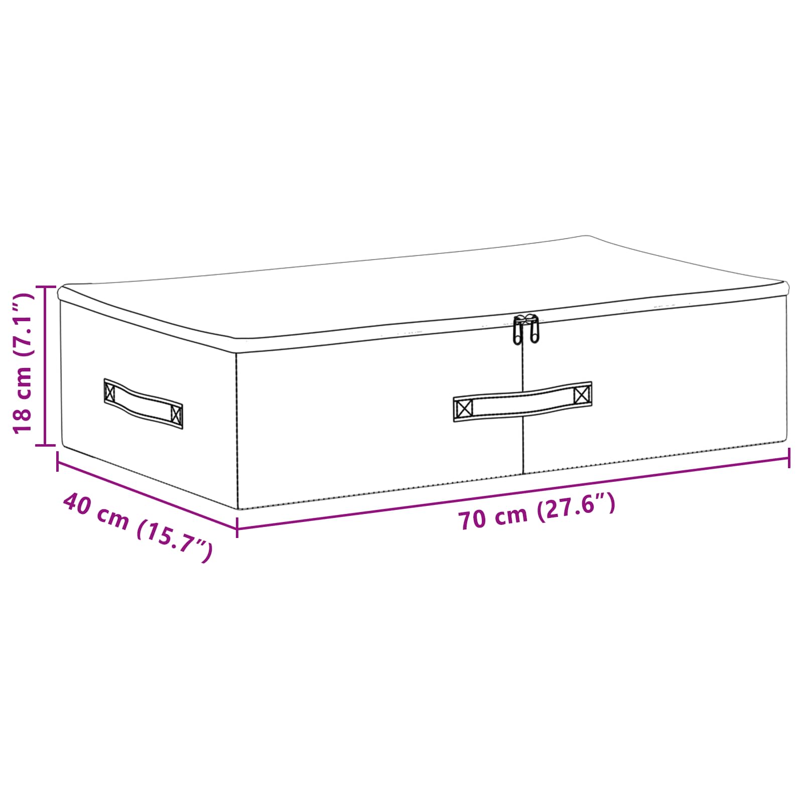 Kutija za spremanje 24 pcs Siva 70 x 40 x 18 cm Netkana tkanina