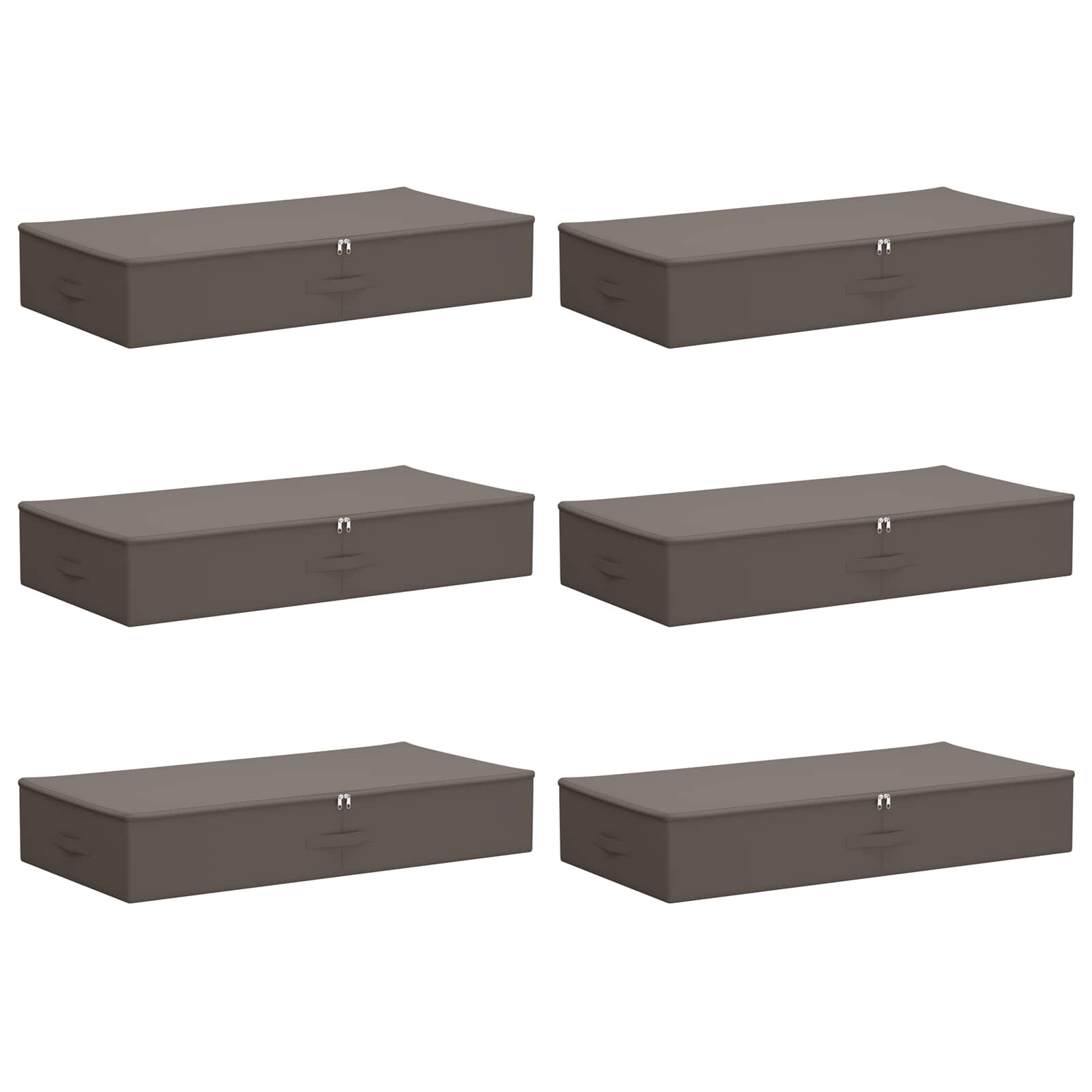 Kutija za spremanje 6 pcs Siva 90 x 48 x 15 cm Netkana tkanina