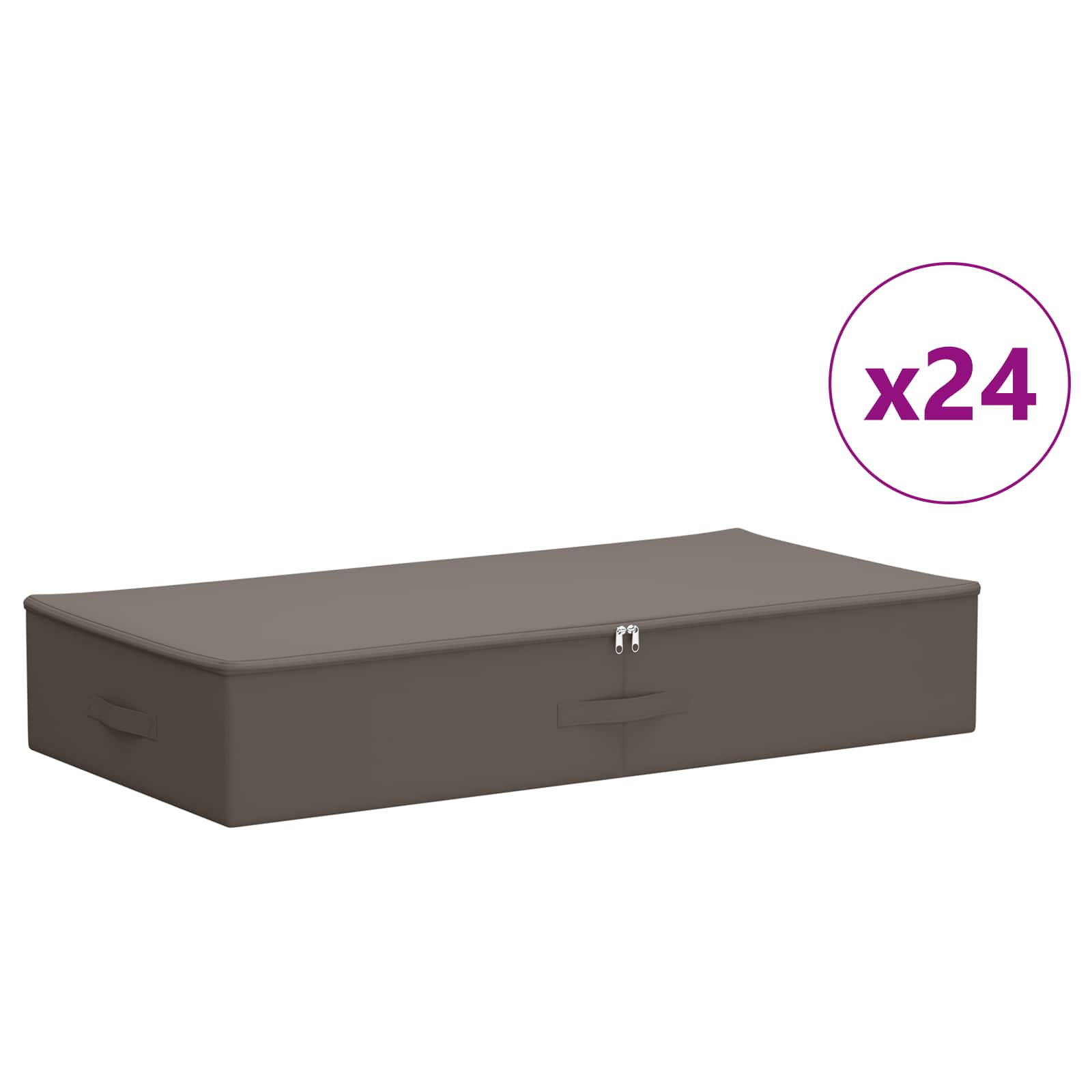 Kutija za spremanje 24 pcs Siva 90 x 48 x 15 cm Netkana tkanina