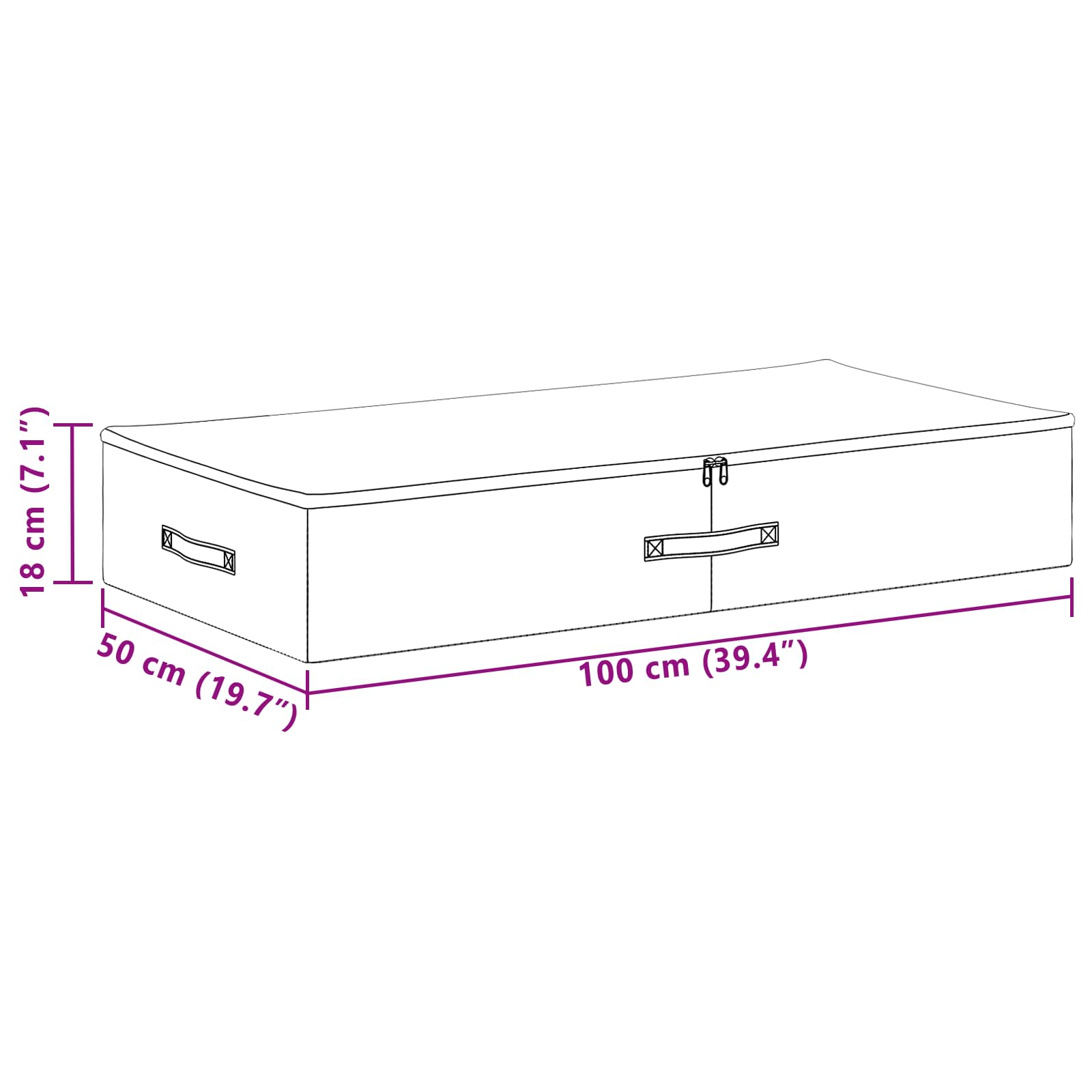 Kutija za spremanje 6 pcs Siva 100 x 50 x 18 cm Netkana tkanina