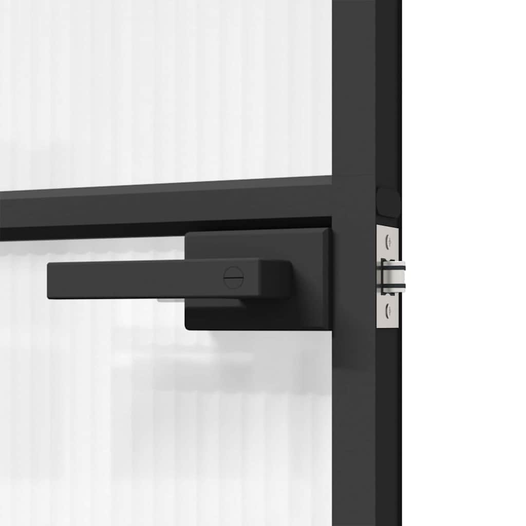 Vrata za dom 102 x 201,5 x 3,5 cm Aluminij i kaljeno staklo