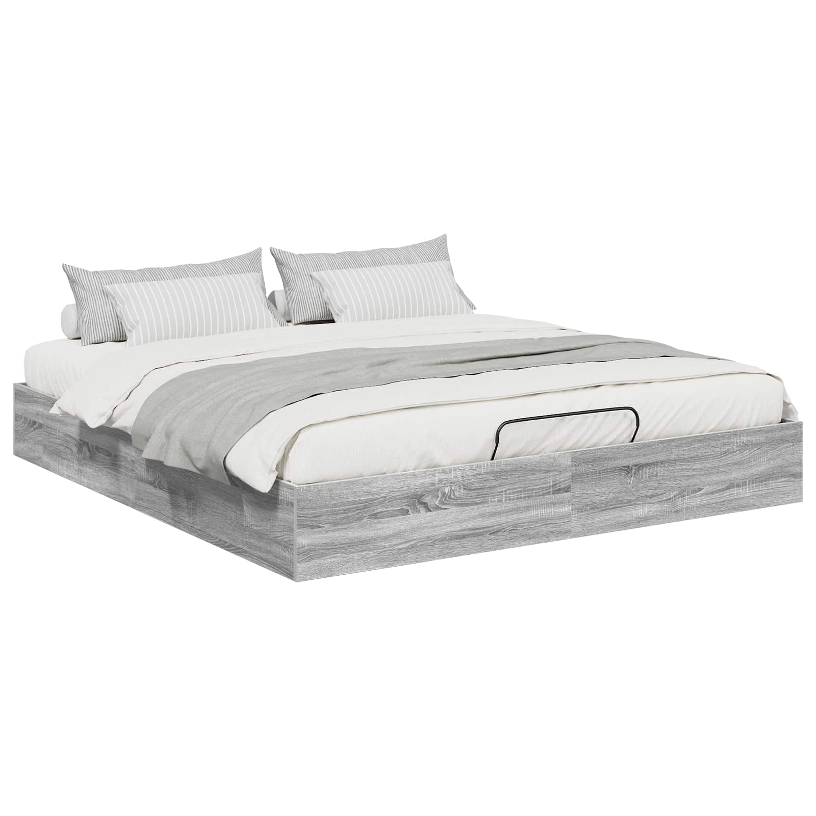 Otomanski krevet s pohranom Sivi Sonoma 203 x 180 x 25 cm