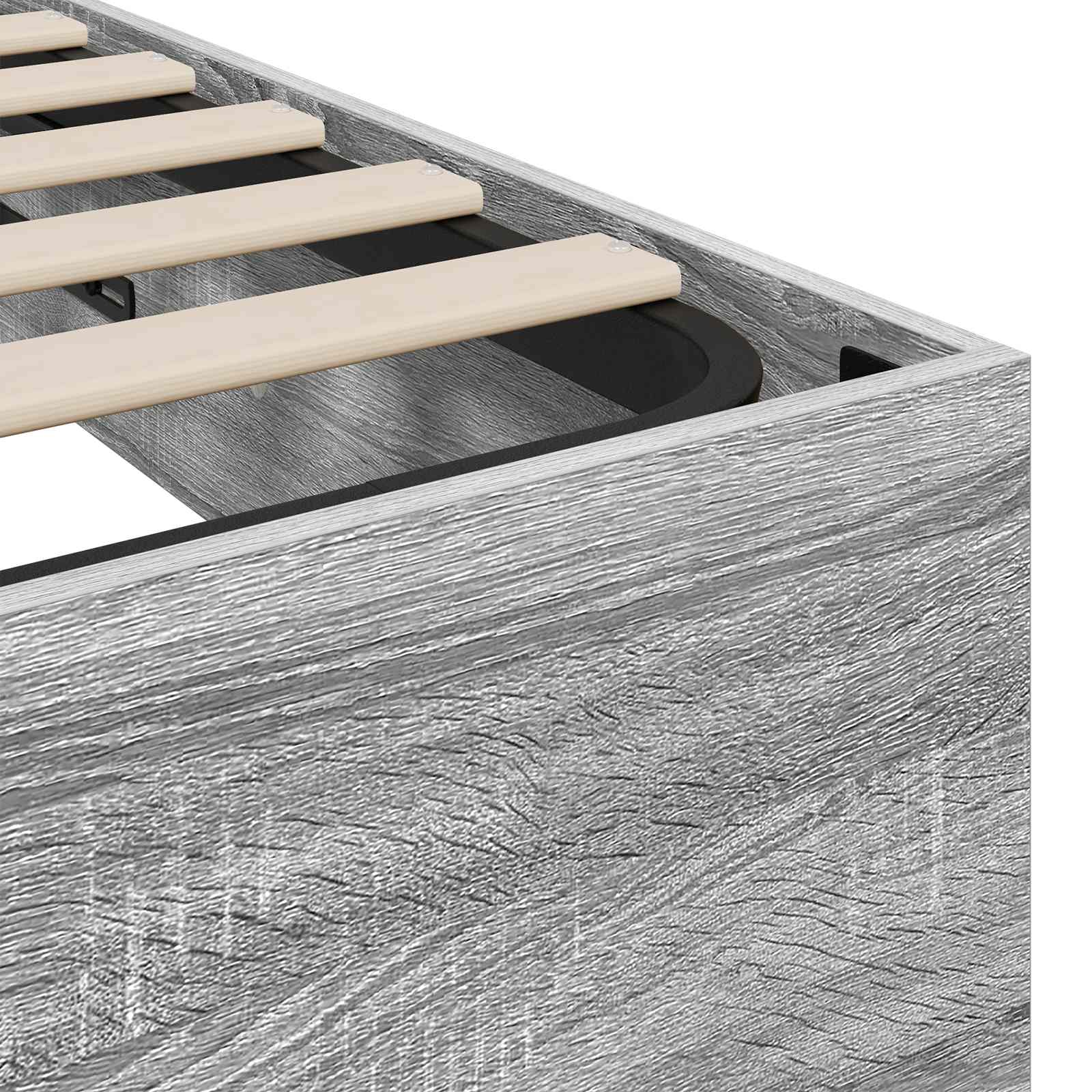 Otomanski krevet s pohranom Sivi Sonoma 203 x 160 x 25 cm