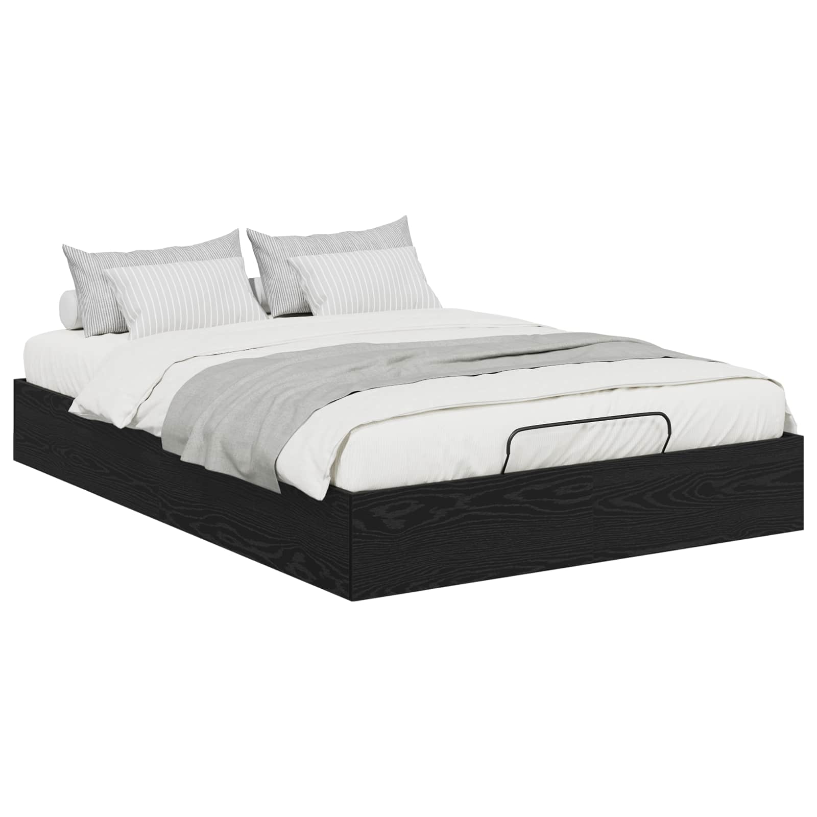Otomanski krevet s pohranom Crni Hrast 203 x 140 x 25 cm