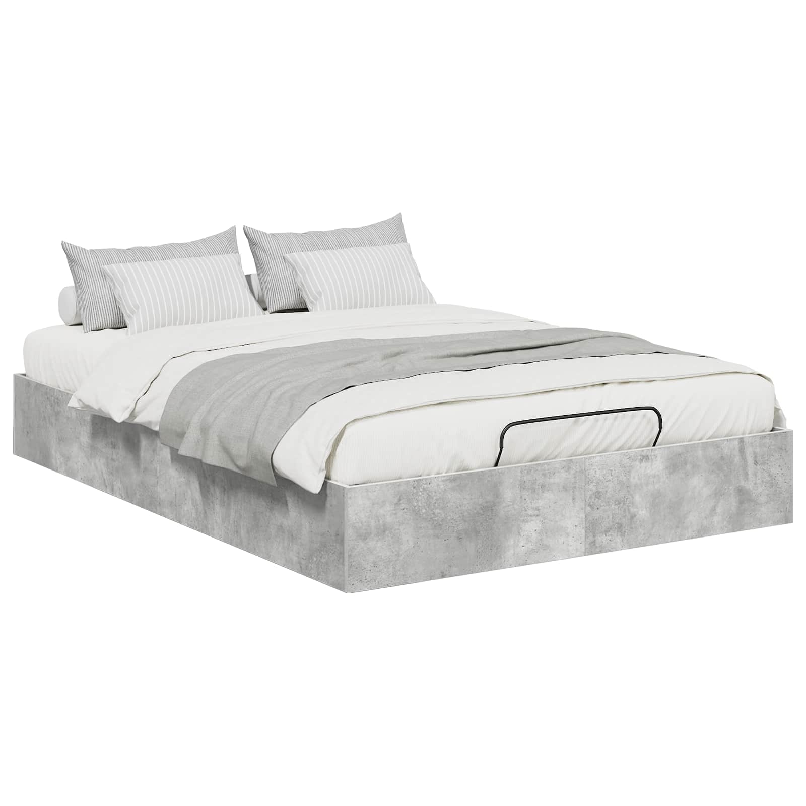 Otomanski krevet Betonsko Siva 120 x 200 cm Konstrukcijsko drvo