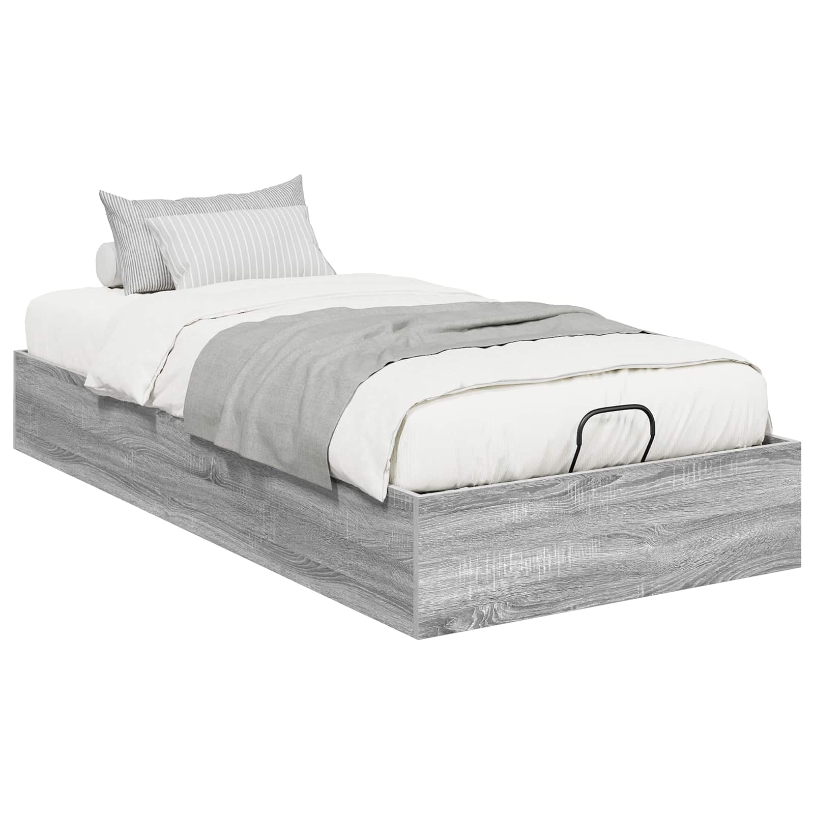 Otomanski krevet s pohranom Sivi Sonoma 203 x 100 x 25 cm