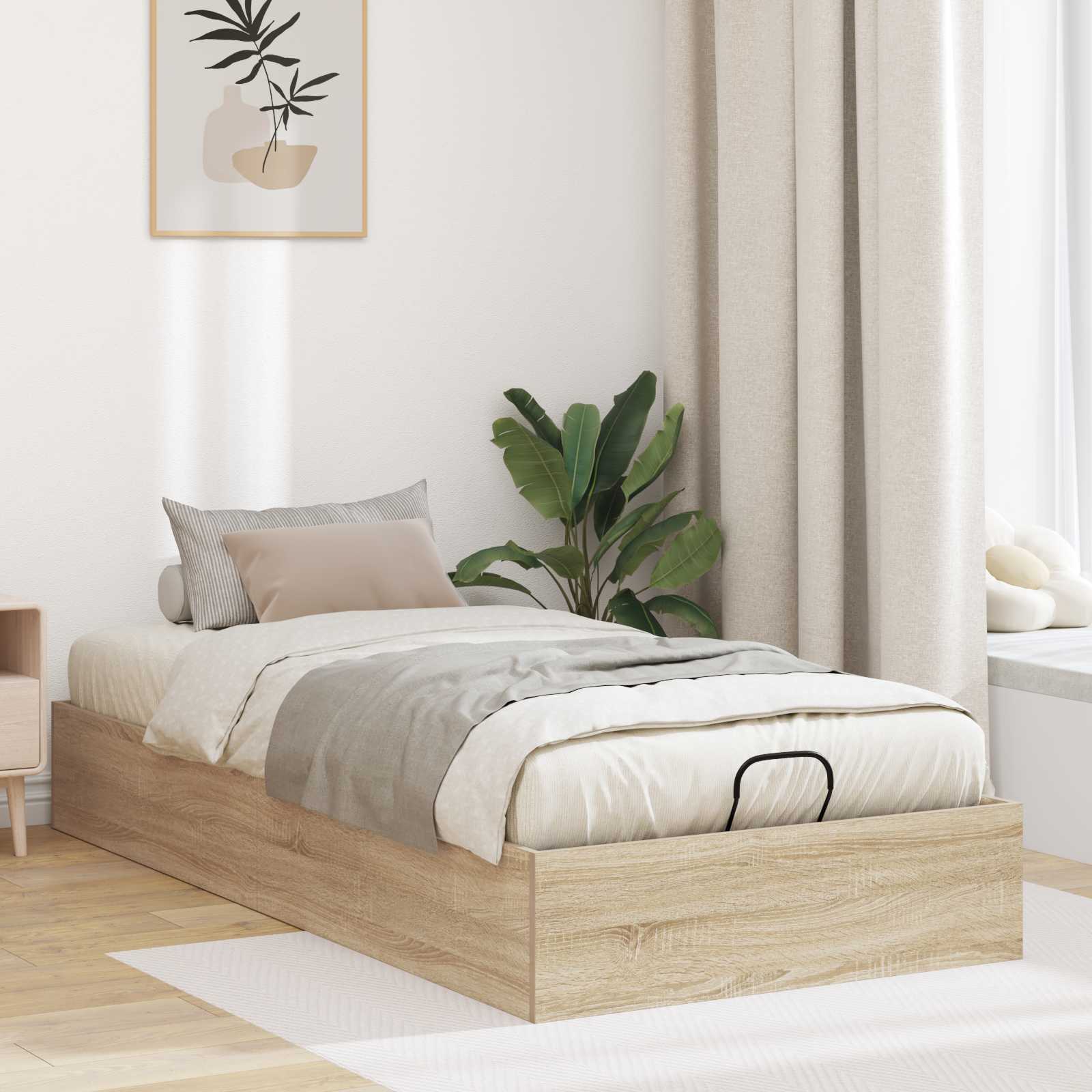 Otomanski krevet s pohranom Sonoma hrast 203 x 80,5 x 25 cm