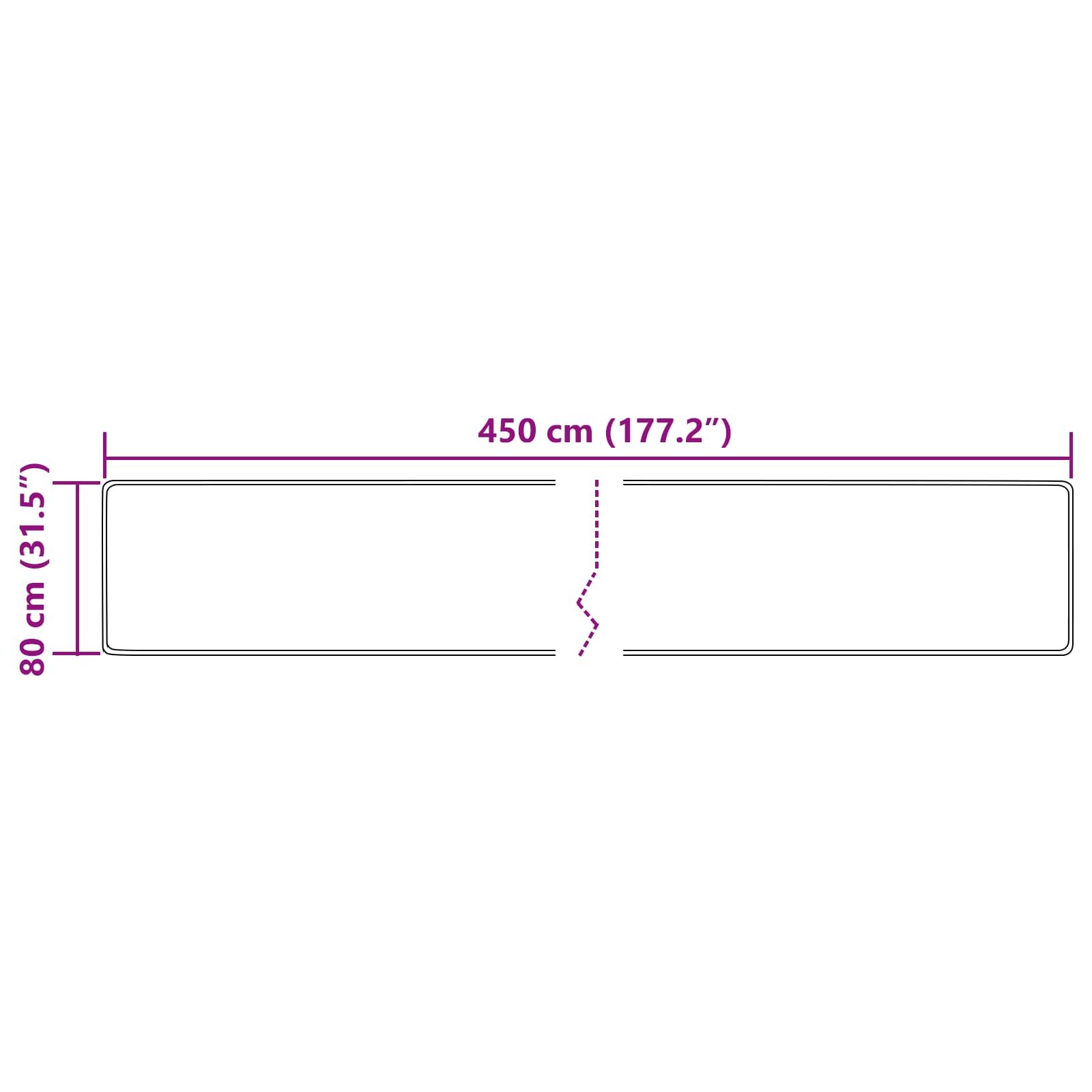 Traka za tepih MARSA Krema 80 x 450 cm Poliester i PVC