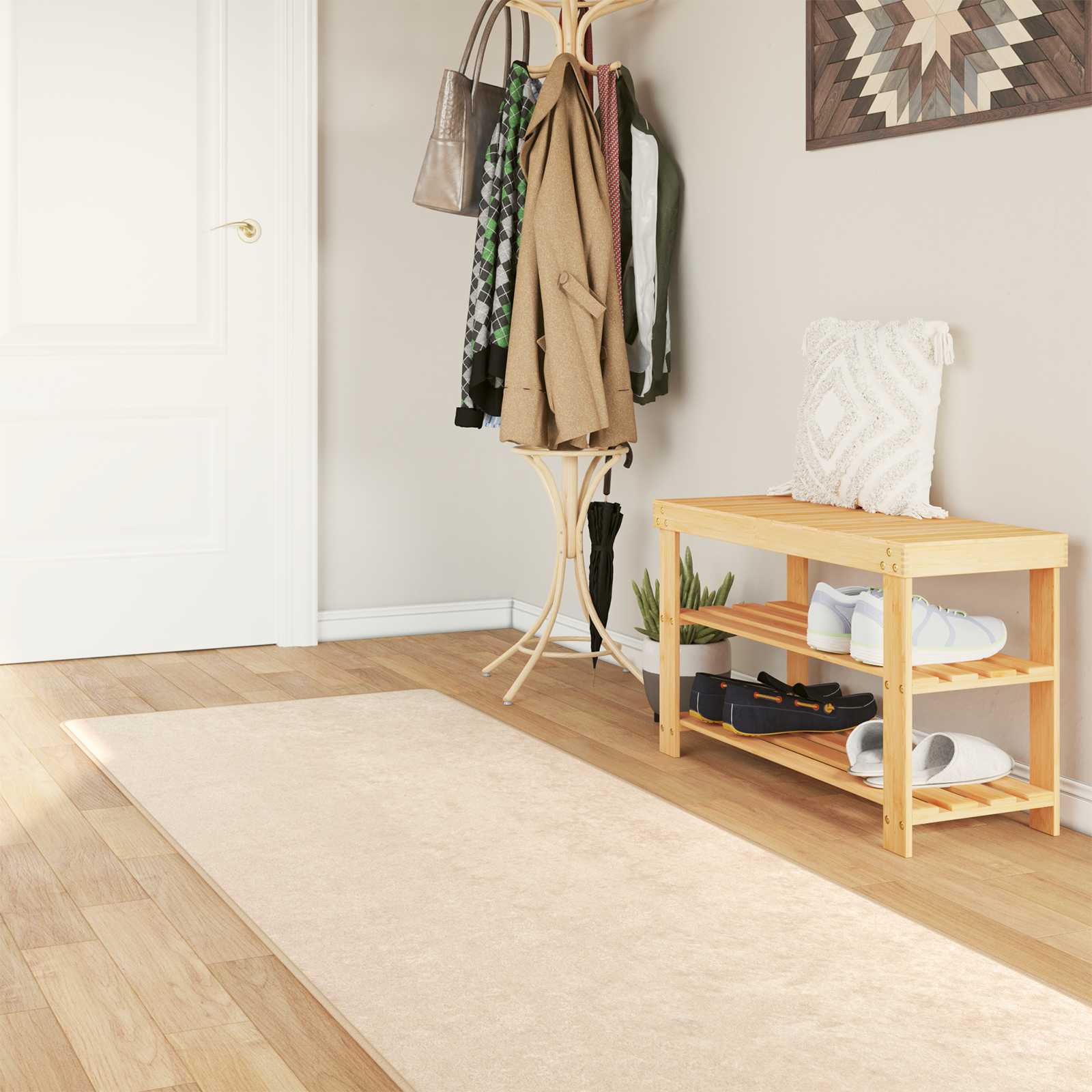 Traka za tepih MARSA Krema 100 x 450 cm Poliester i PVC