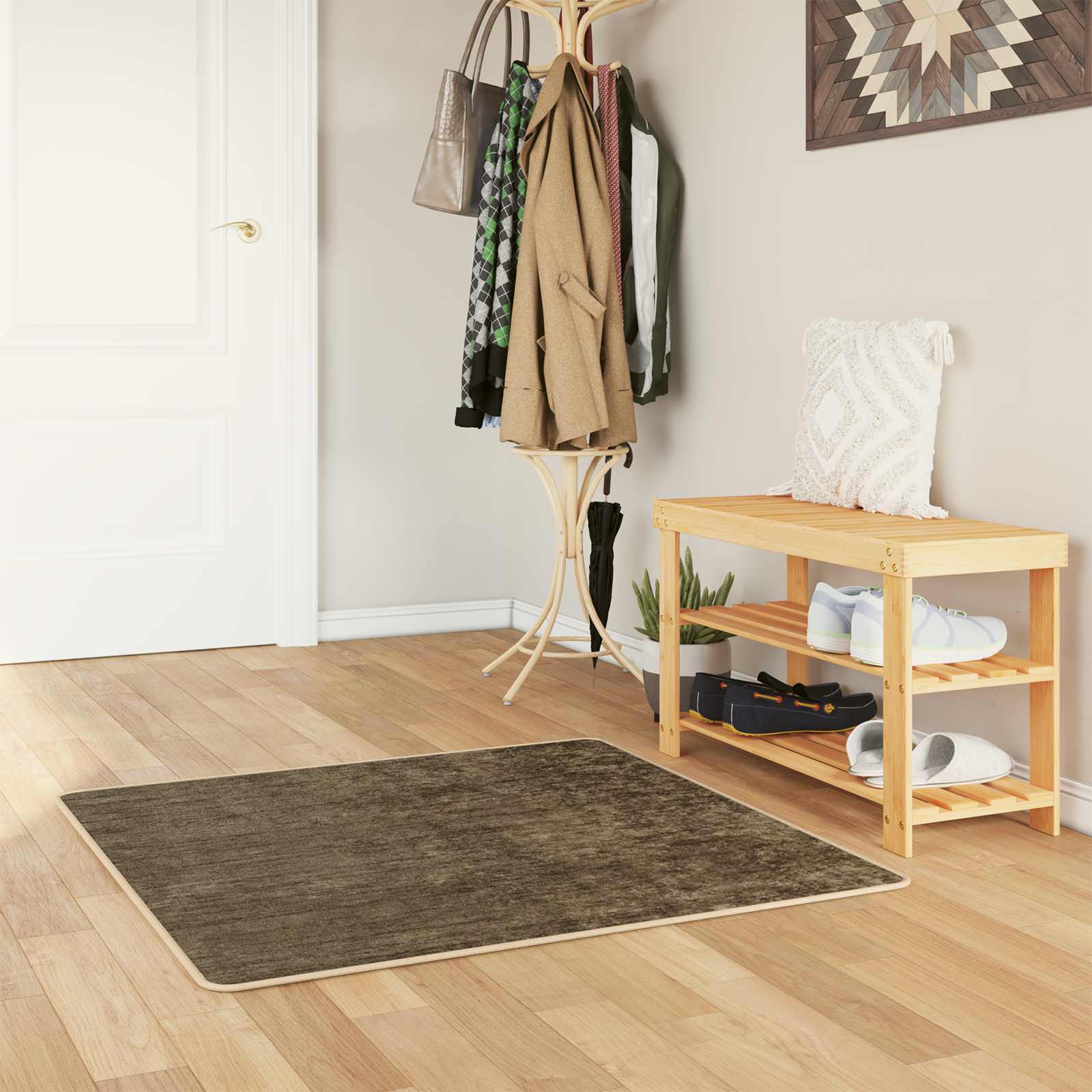 Traka za tepih MARSA Šumsko zelena 100 x 100 cm Poliester i PVC