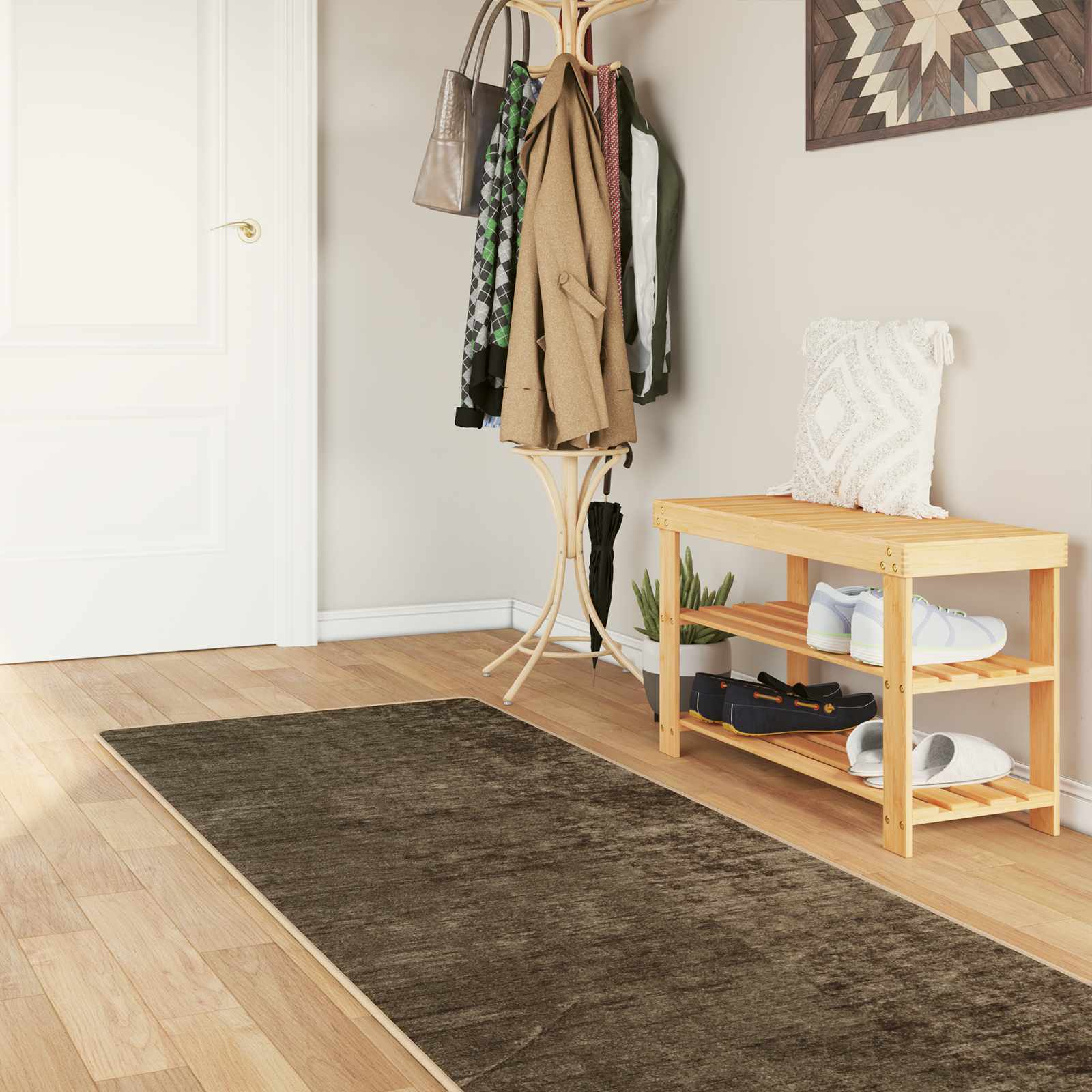 Traka za tepih MARSA Šumsko zelena 100 x 350 cm Poliester i PVC