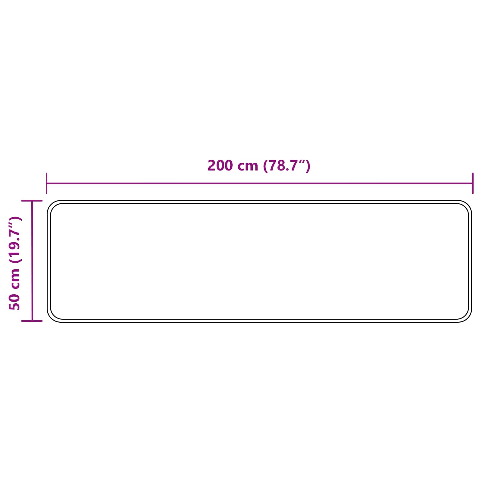 Traka za tepih MARSA Antracit 50 x 200 cm Poliester i PVC