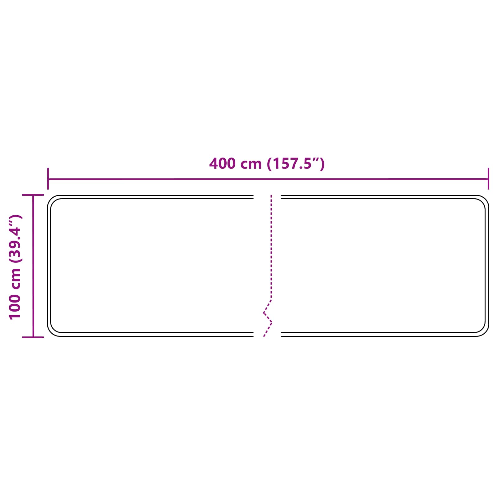 Traka za tepih MARSA Antracit 100 x 400 cm Poliester i PVC