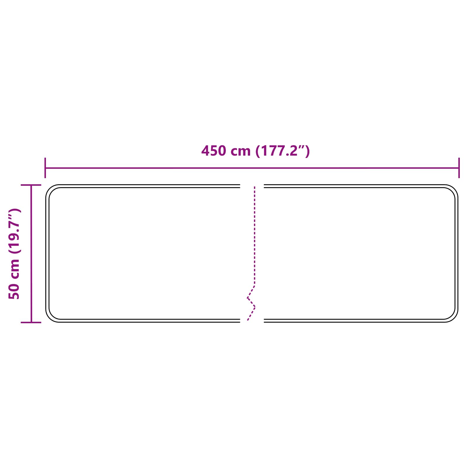 Traka za tepih MARSA Sivi 50 x 450 cm Poliester i PVC