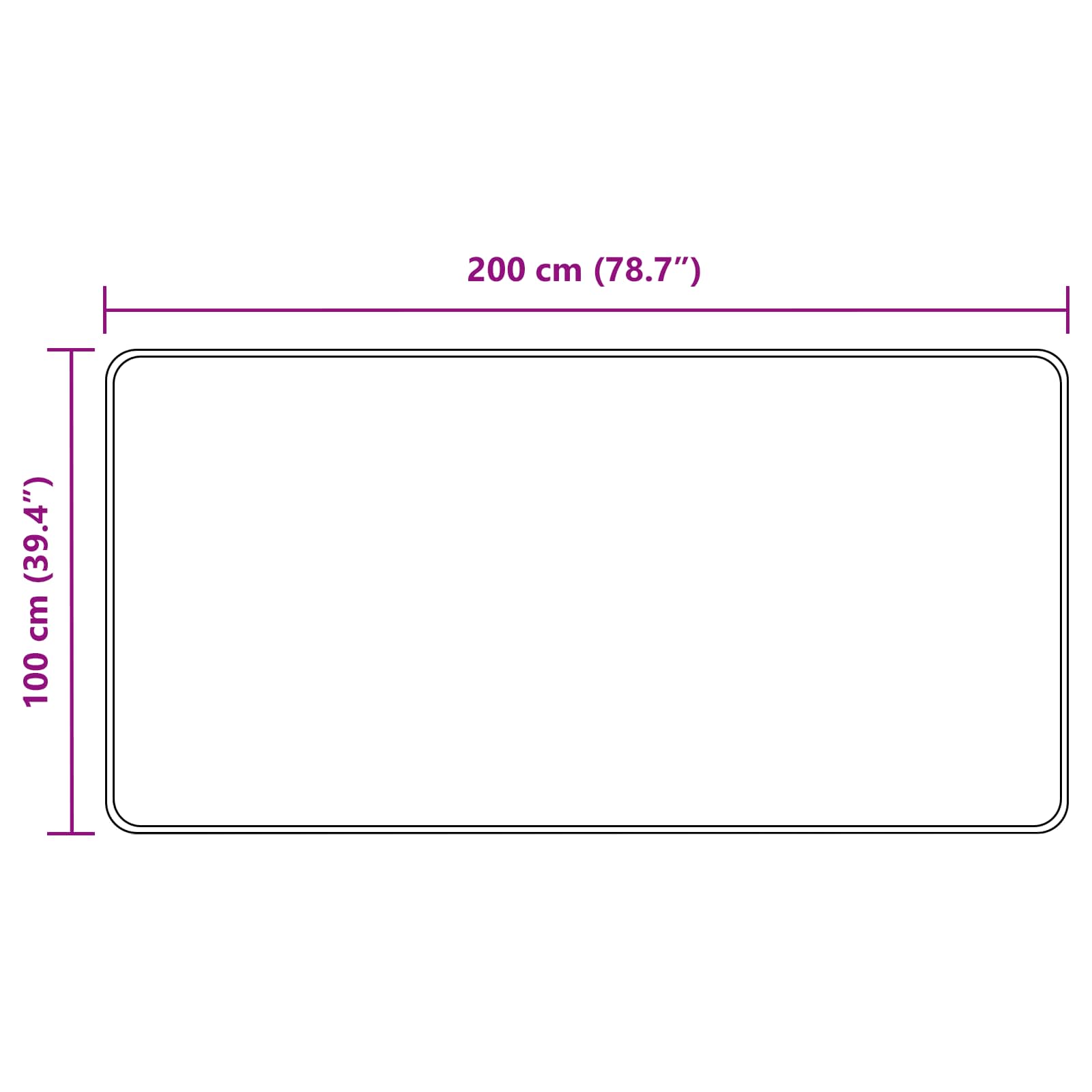 Traka za tepih MARSA Sivi 100 x 200 cm Poliester i PVC