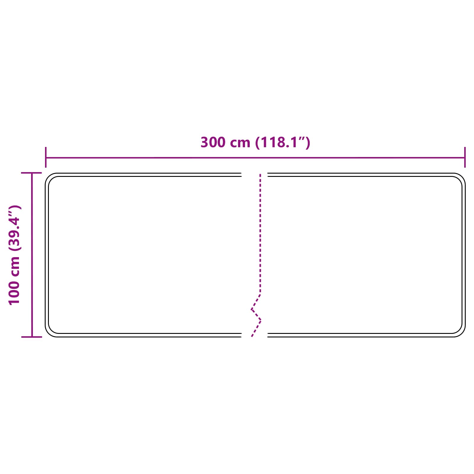 Traka za tepih MARSA Sivi 100 x 300 cm Poliester i PVC