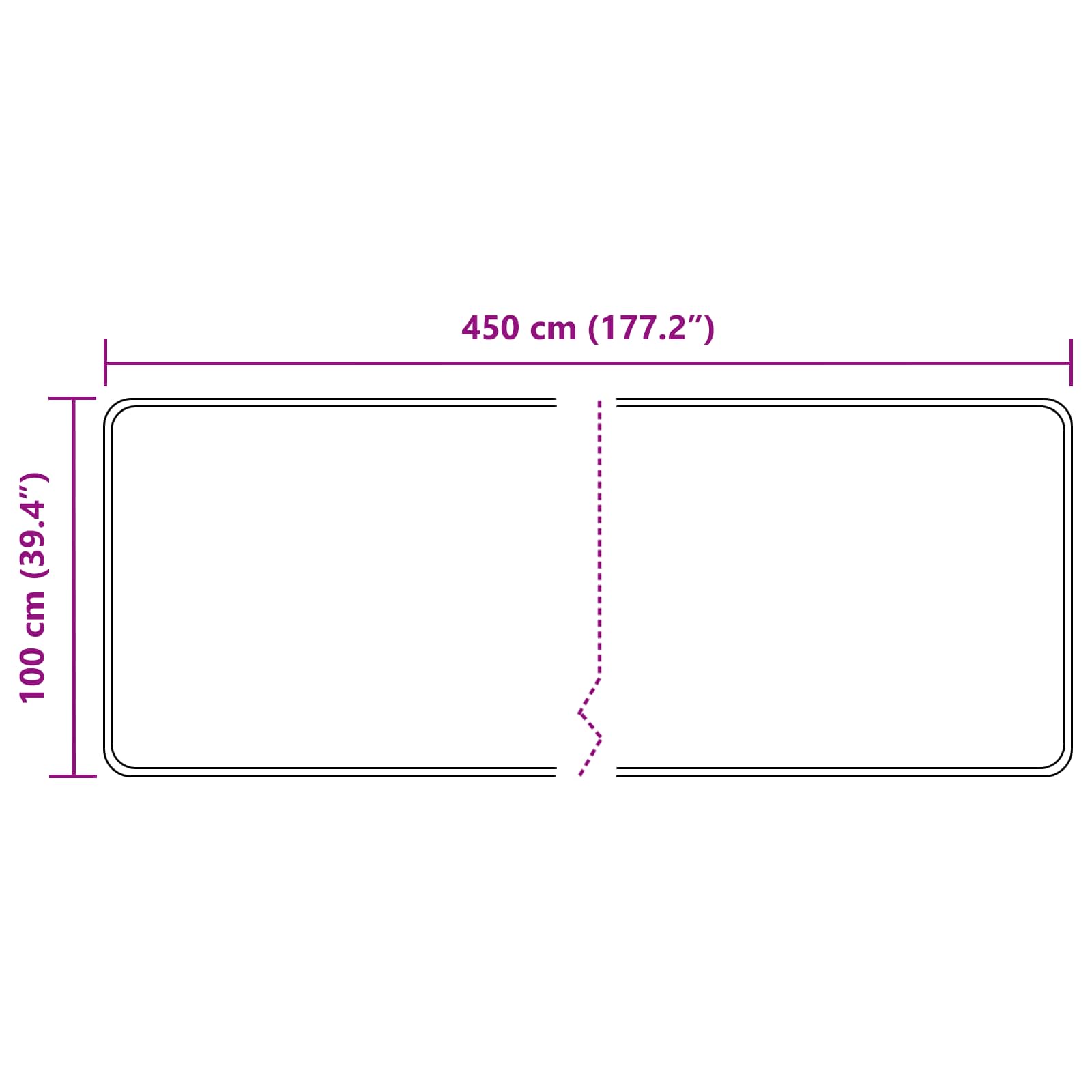 Traka za tepih MARSA Sivi 100 x 450 cm Poliester i PVC