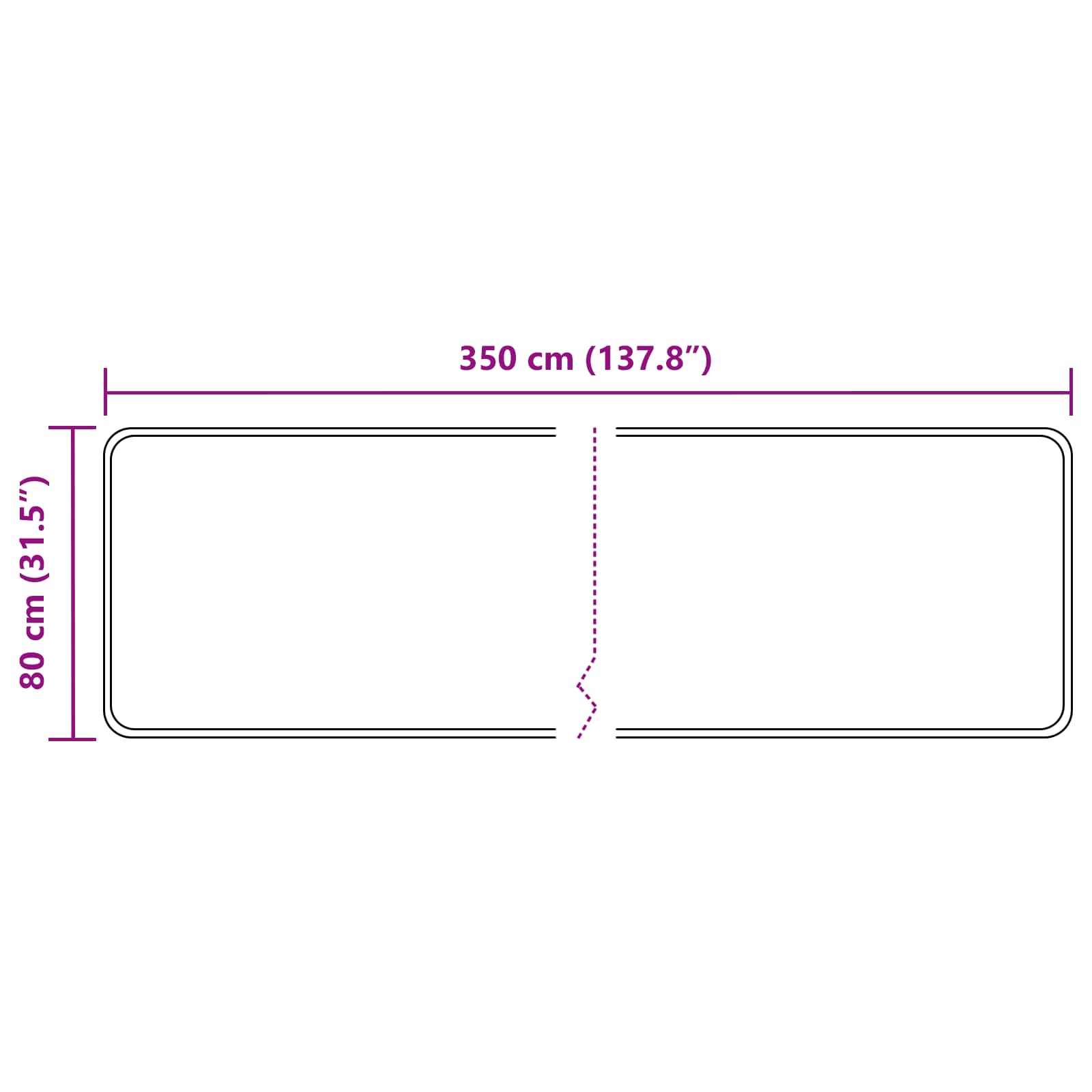 Traka za tepih MARSA Žuta 80 x 350 cm Poliester i PVC