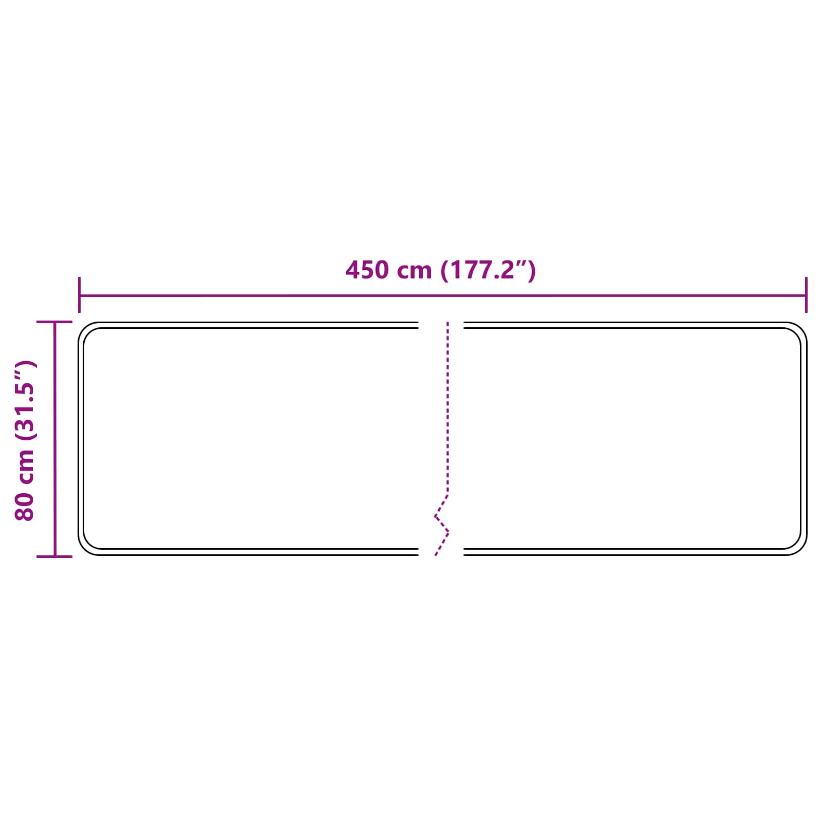 Traka za tepih MARSA Šareni 80 x 450 cm Poliester i PVC