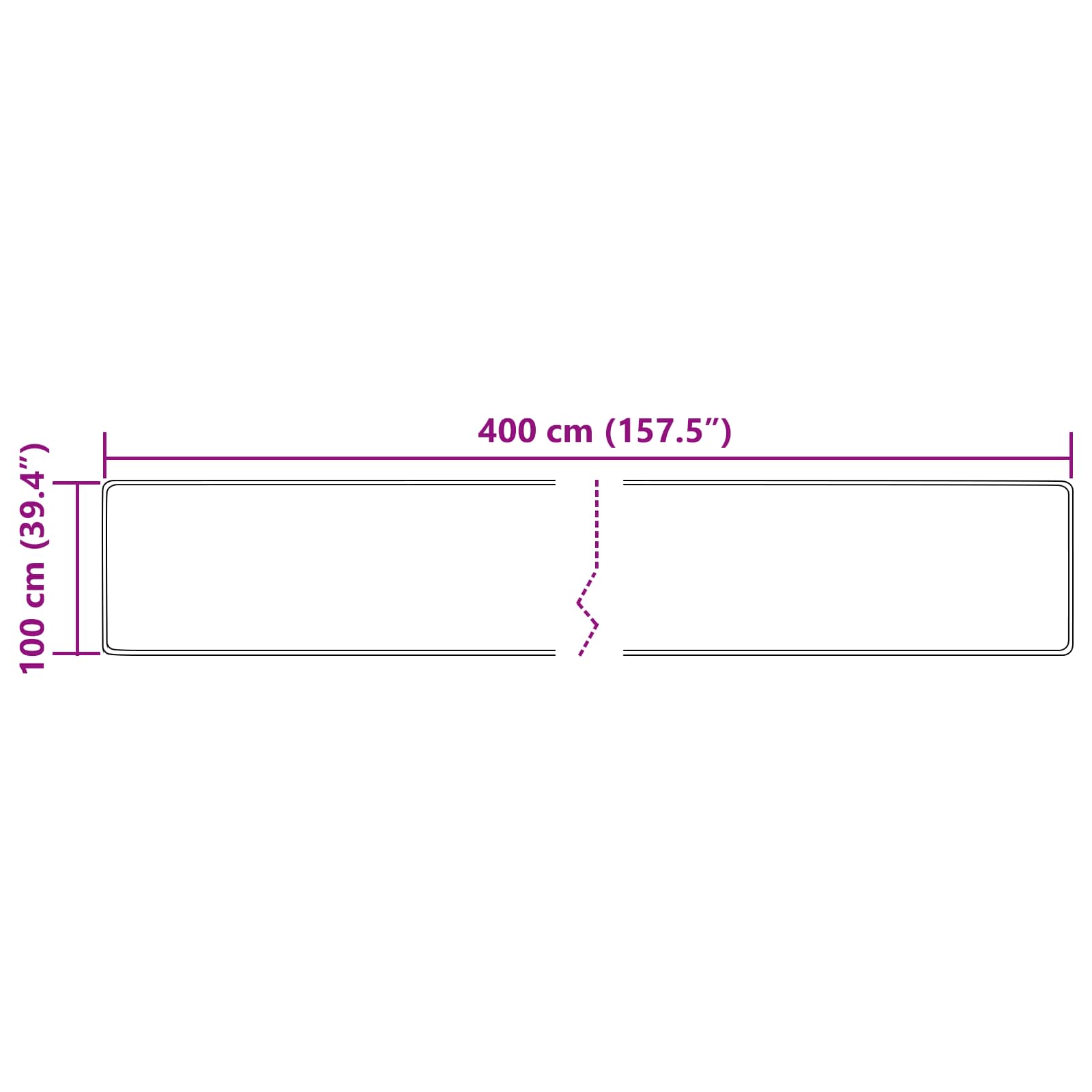 Traka za tepih MARSA Šareni 100 x 400 cm Poliester i PVC