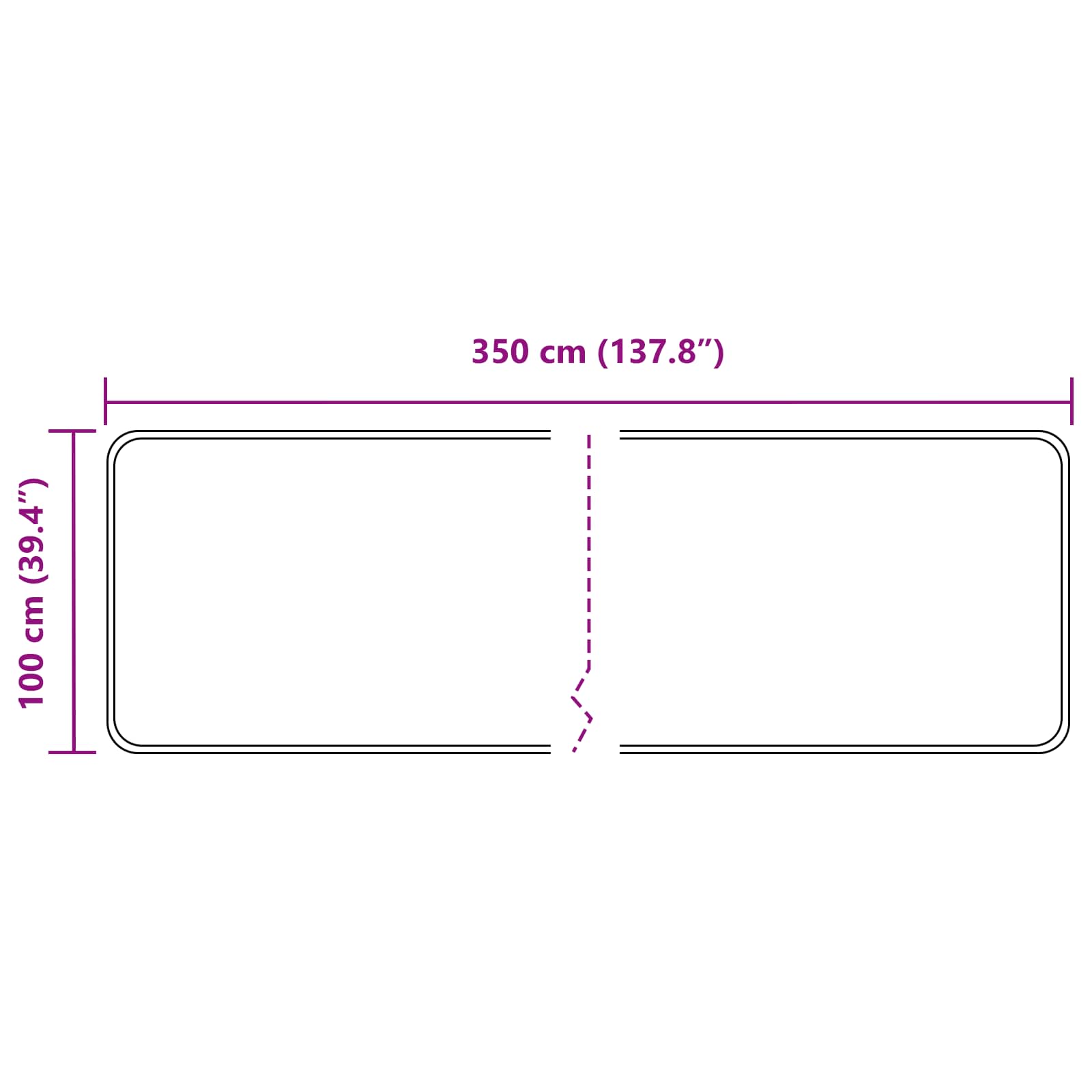 Traka za tepih MARSA Sivi 100 x 350 cm Poliester i PVC