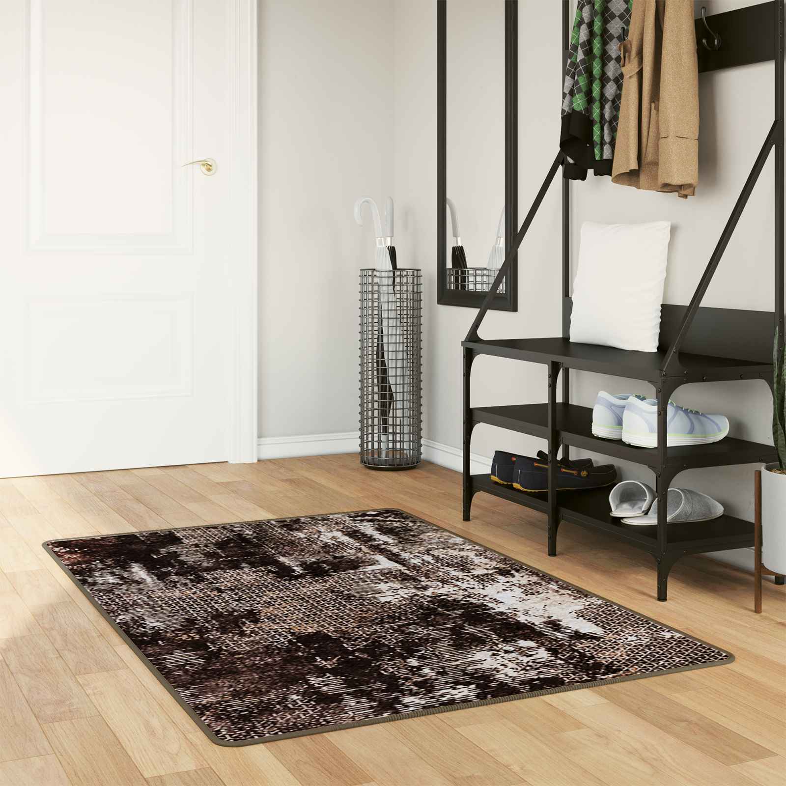Traka za tepih MARSA Crna 80 x 100 cm Poliester i PVC