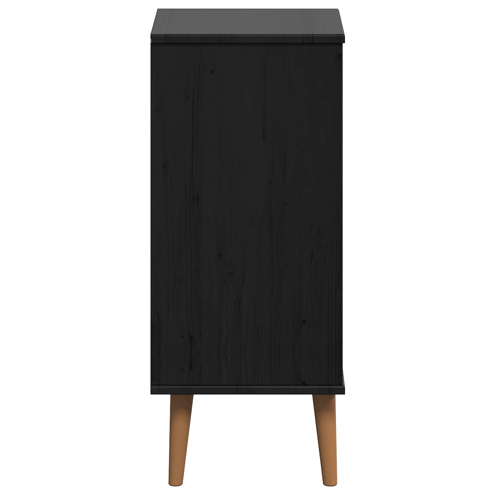 Komoda MOLDE Crna 40 x 35 x 82 cm Masivna borovina