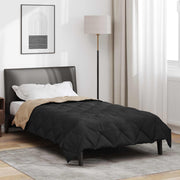 Ljetni pokrivač Crna i taupe 200 x 140 cm Mikrovlakna